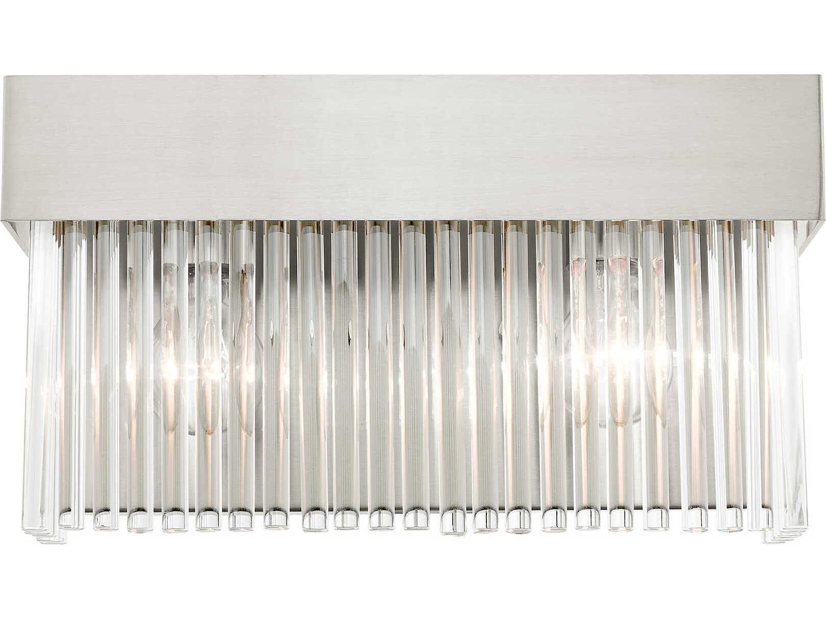 Livex Lighting Norwich 2-Light Brushed Nickel Crystal Vanity Light