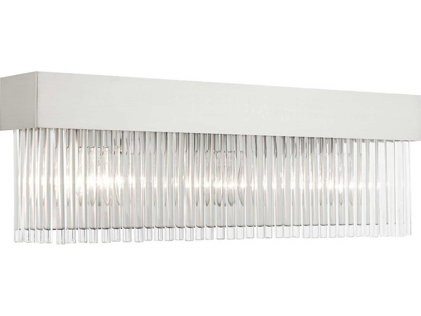 Livex Lighting Norwich 3-Light Brushed Nickel Crystal Vanity Light