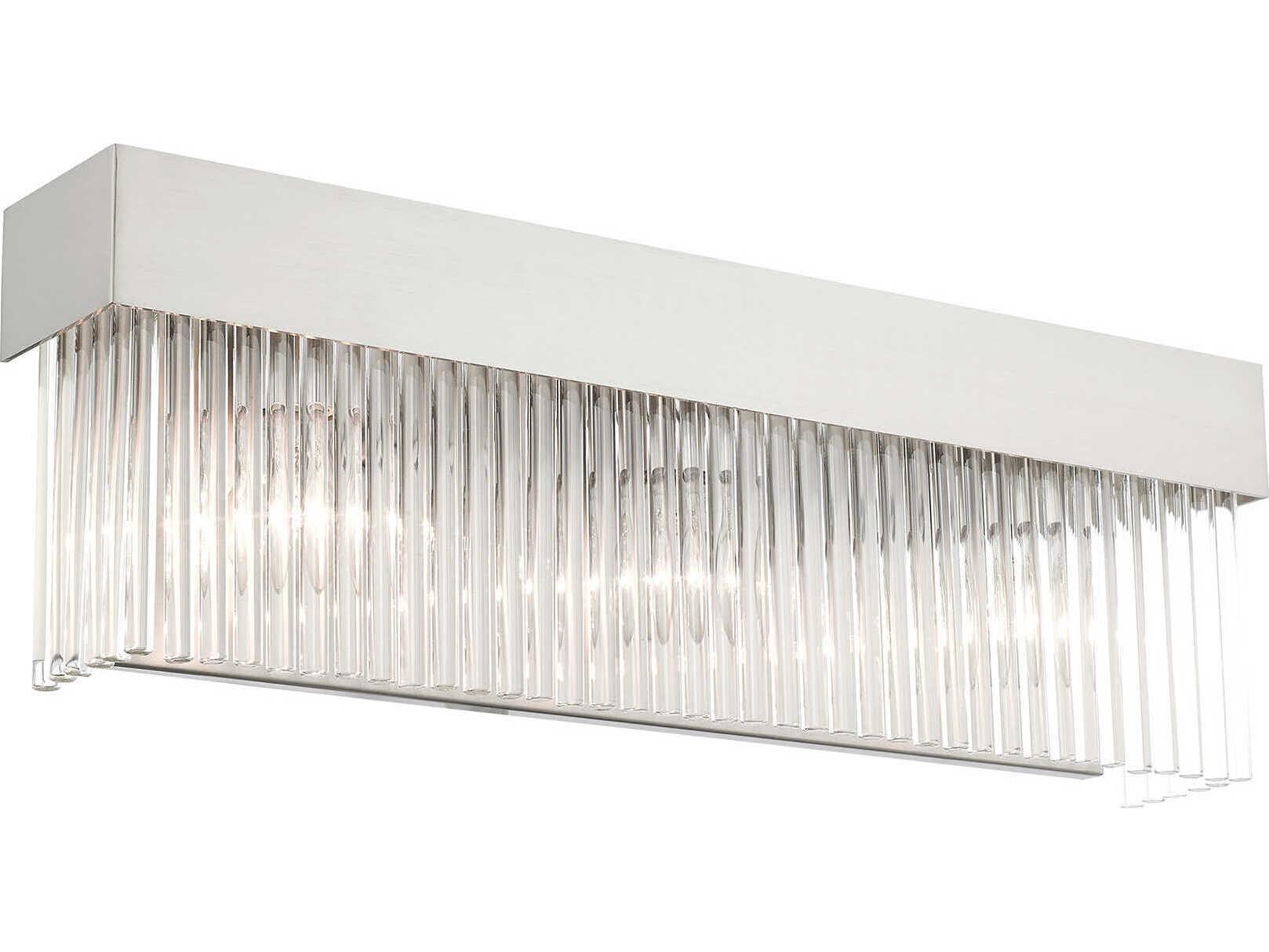 Livex Lighting Norwich 3-Light Brushed Nickel Crystal Vanity Light