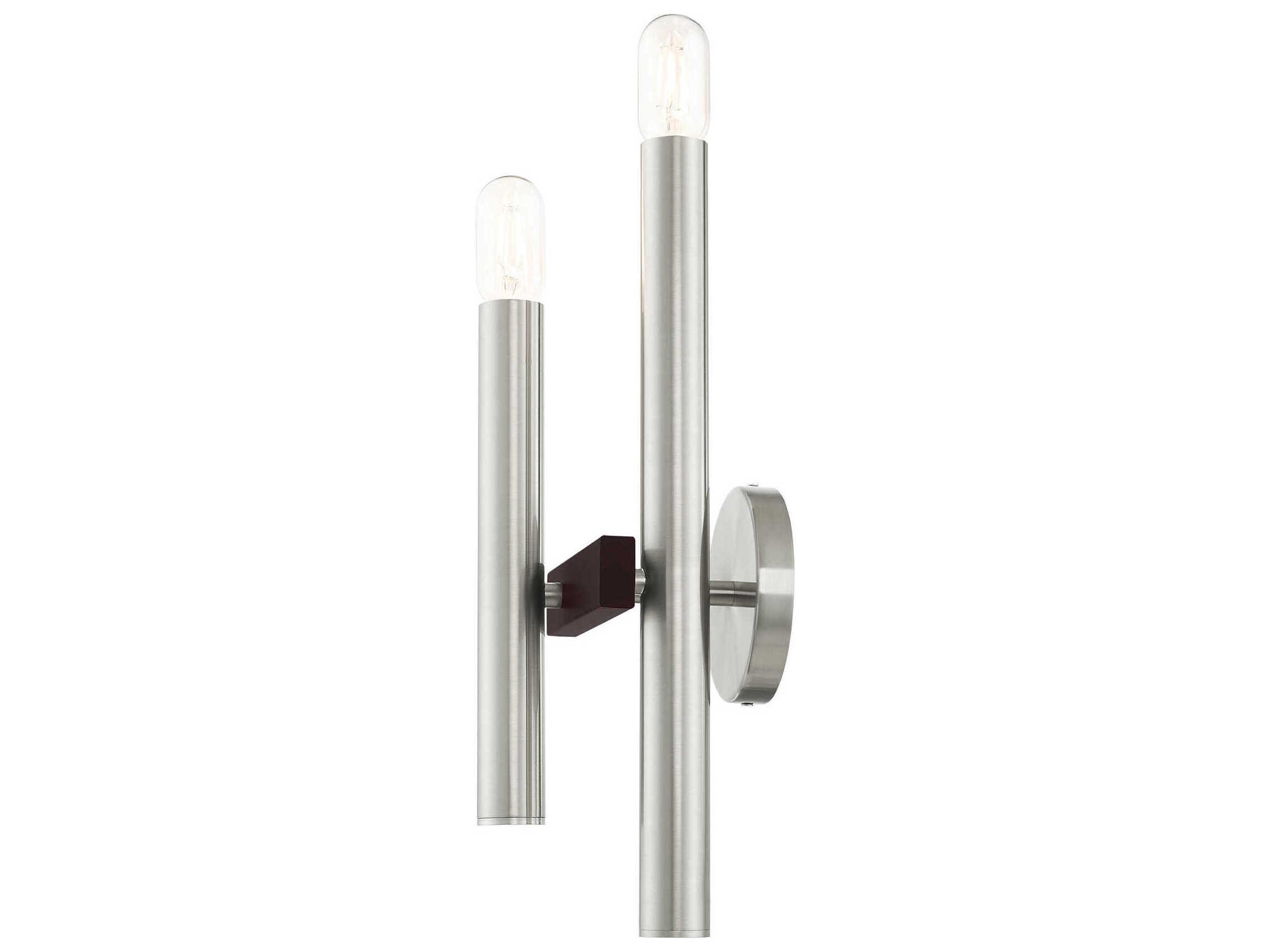 Livex Lighting Helsinki 2-Light Brushed Nickel Bronze Wall Sconce