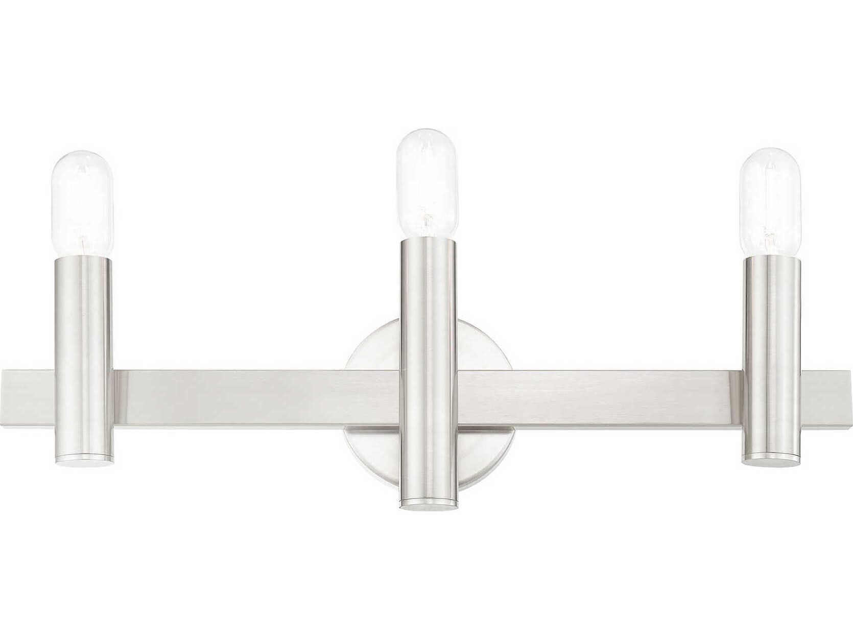 Livex Lighting Helsinki 3-Light Brushed Nickel Bronze Vanity Light