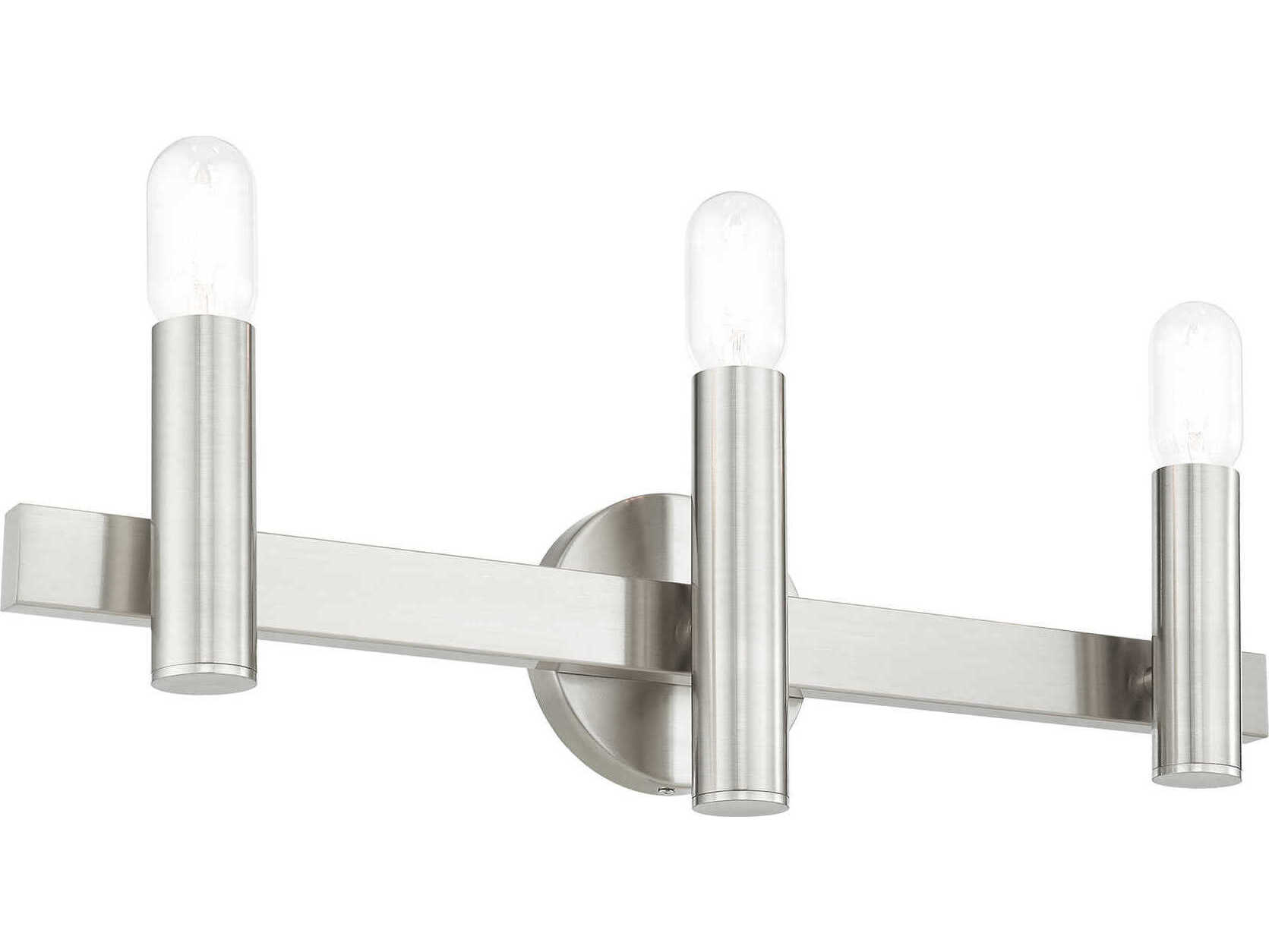 Livex Lighting Helsinki 3-Light Brushed Nickel Bronze Vanity Light
