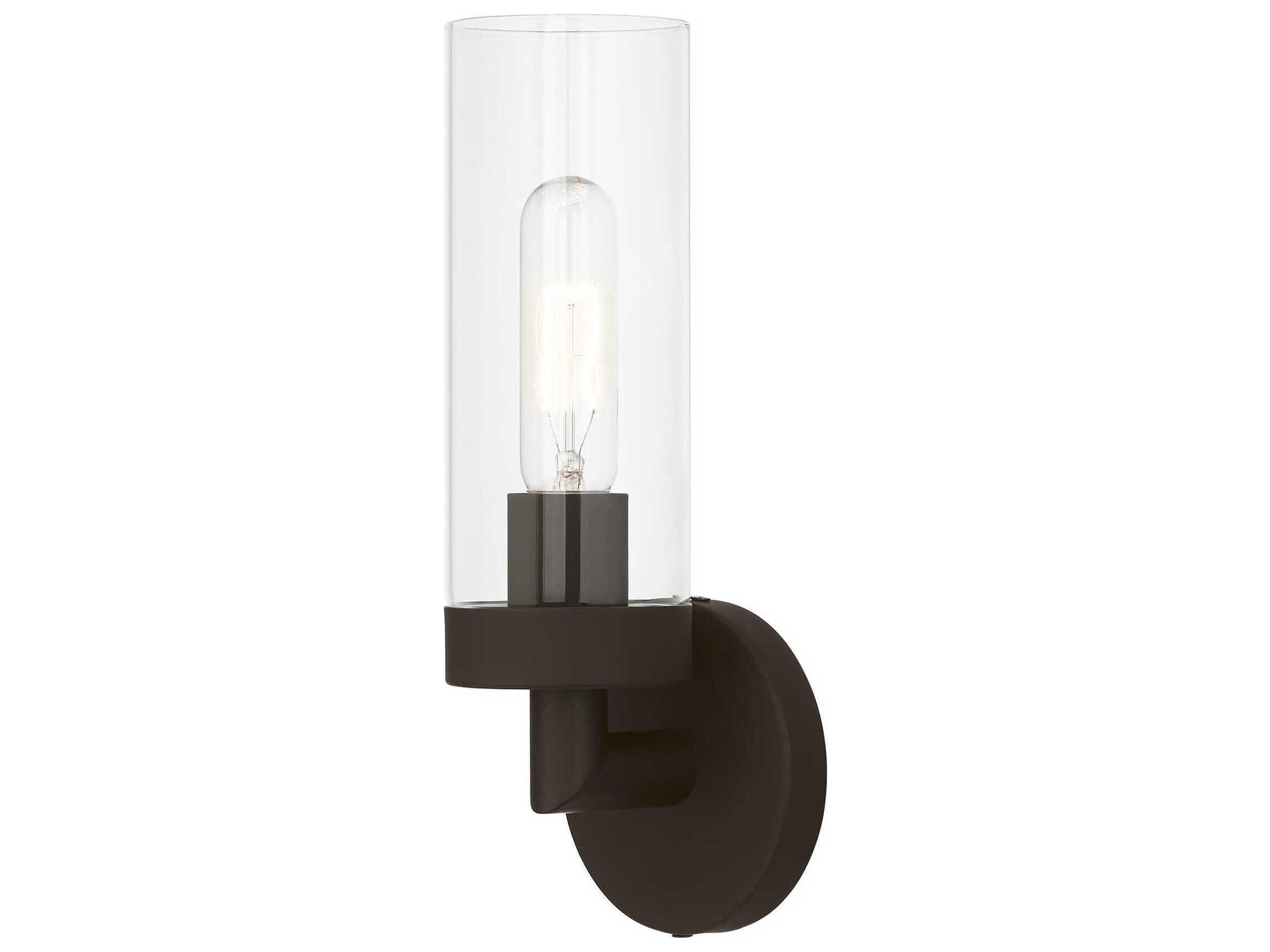 Livex Lighting Ludlow 1-Light Bronze Glass Wall Sconce