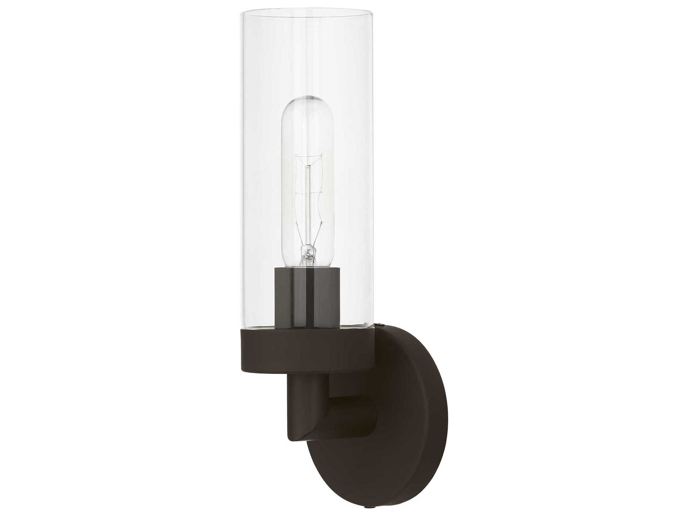 Livex Lighting Ludlow 1-Light Bronze Glass Wall Sconce