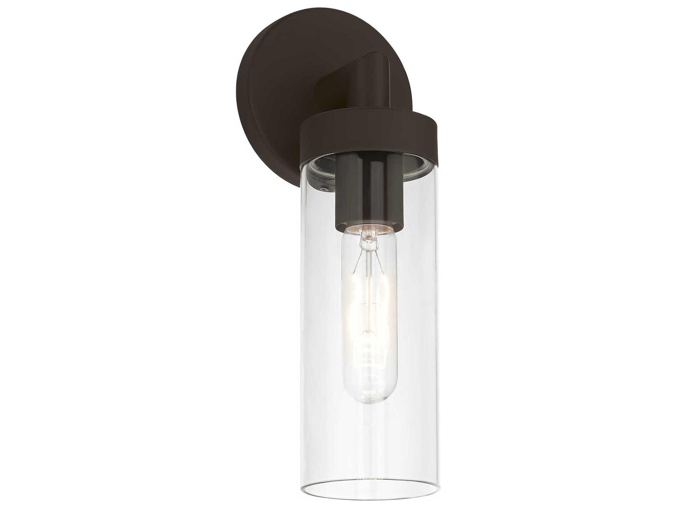 Livex Lighting Ludlow 1-Light Bronze Glass Wall Sconce