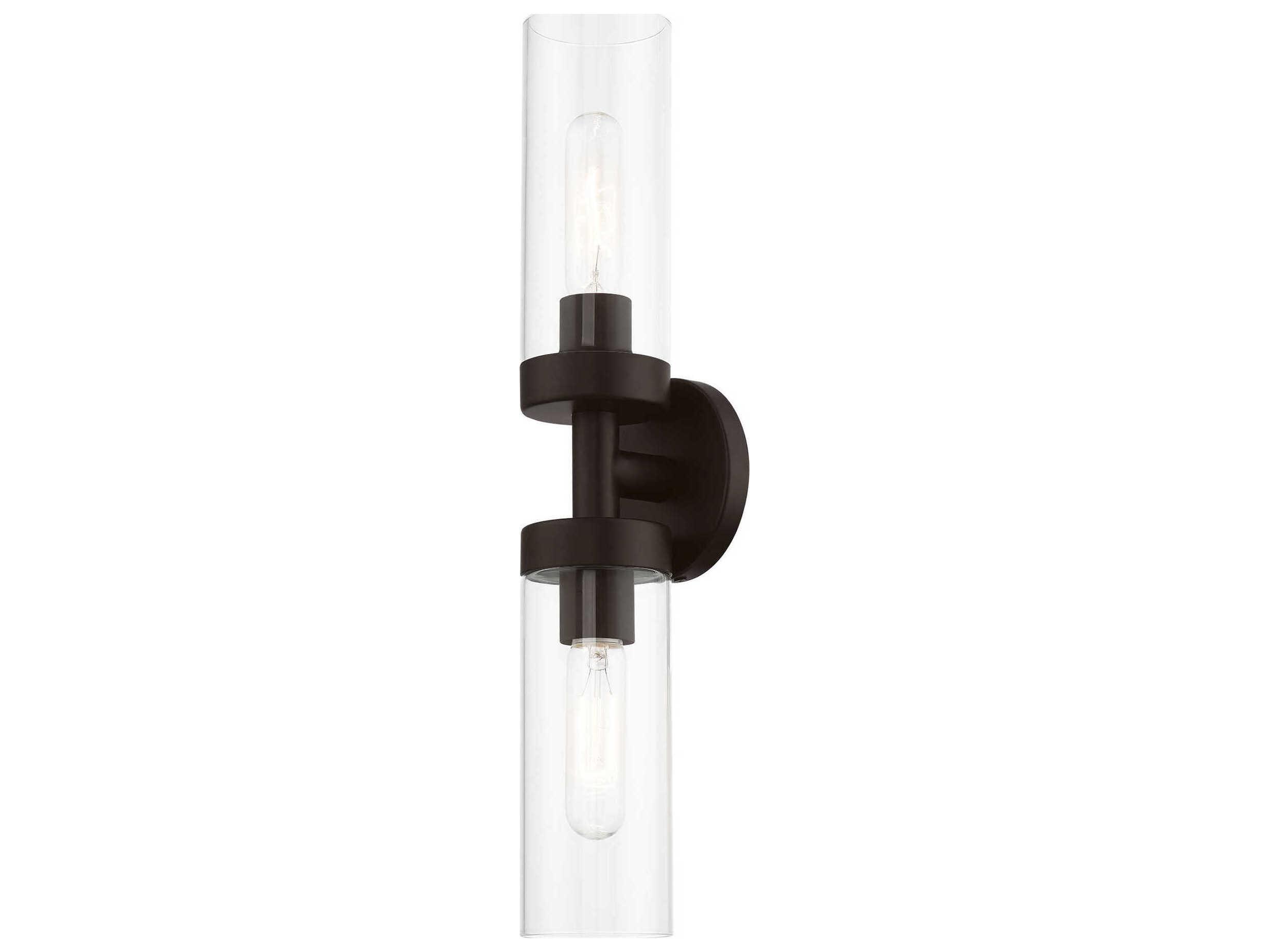 Livex Lighting Ludlow 2-Light Bronze Glass Vanity Light