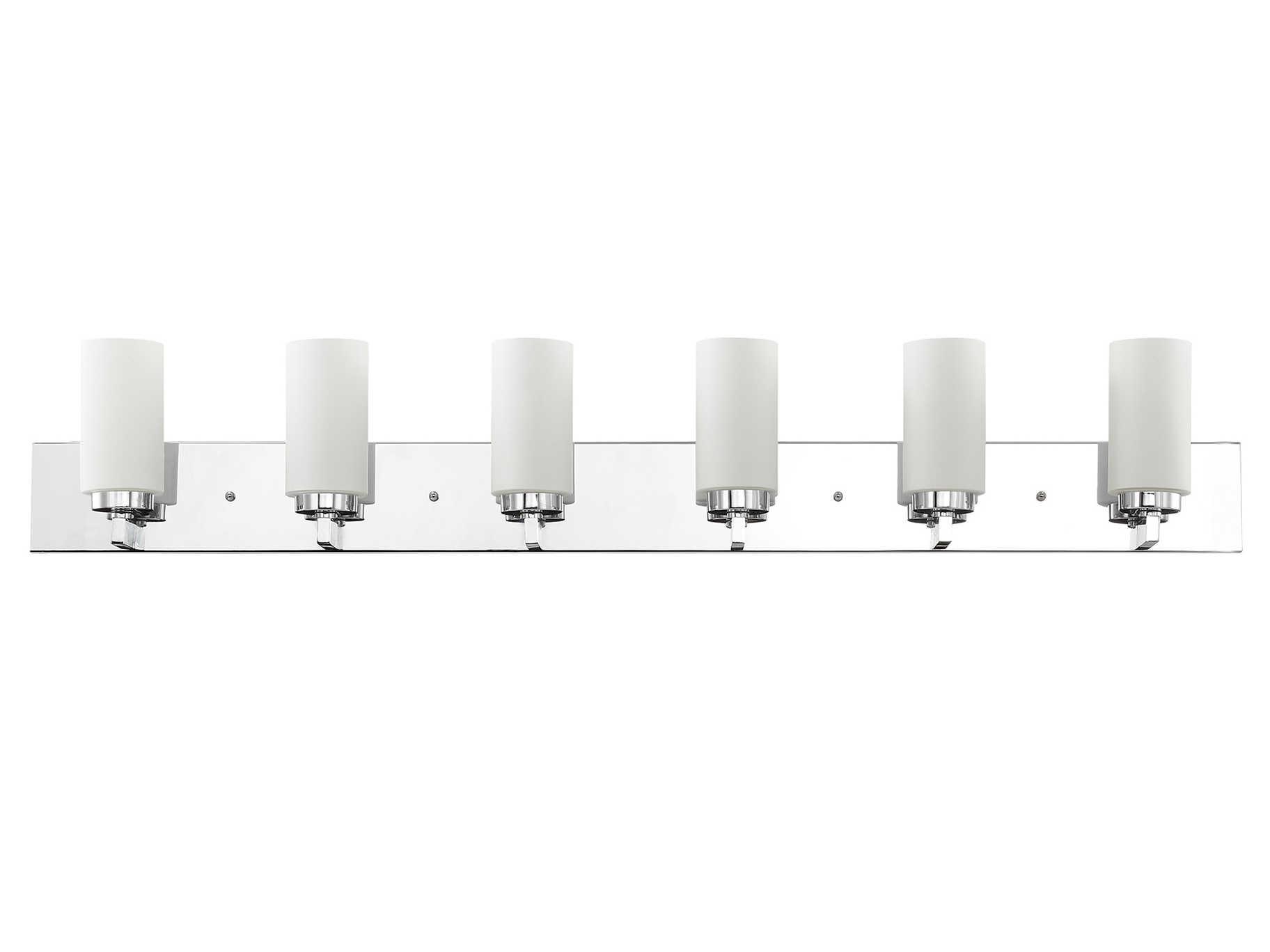 Livex Lighting West Lake 6-Light Chrome Glass Vanity Light