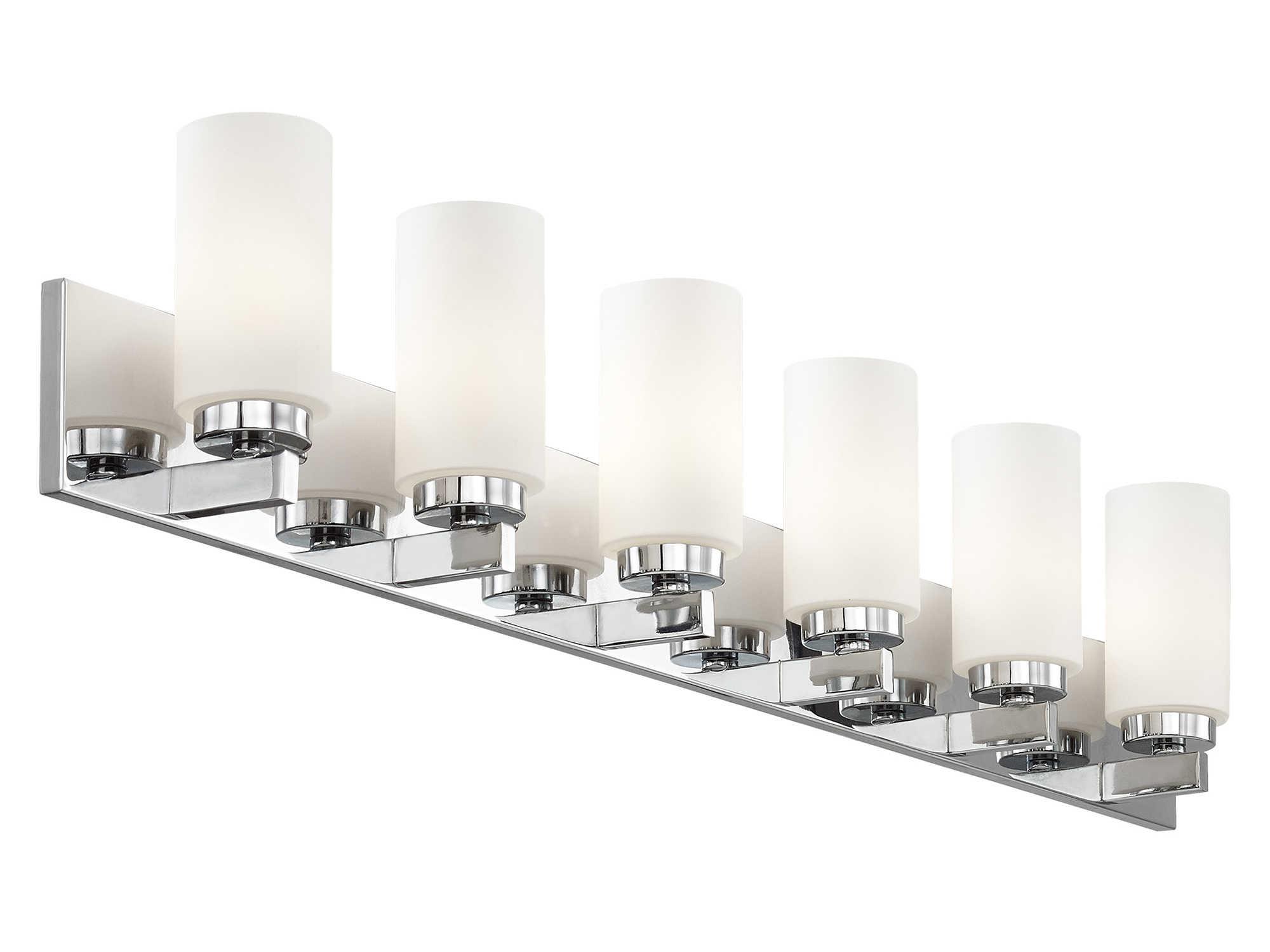 Livex Lighting West Lake 6-Light Chrome Glass Vanity Light