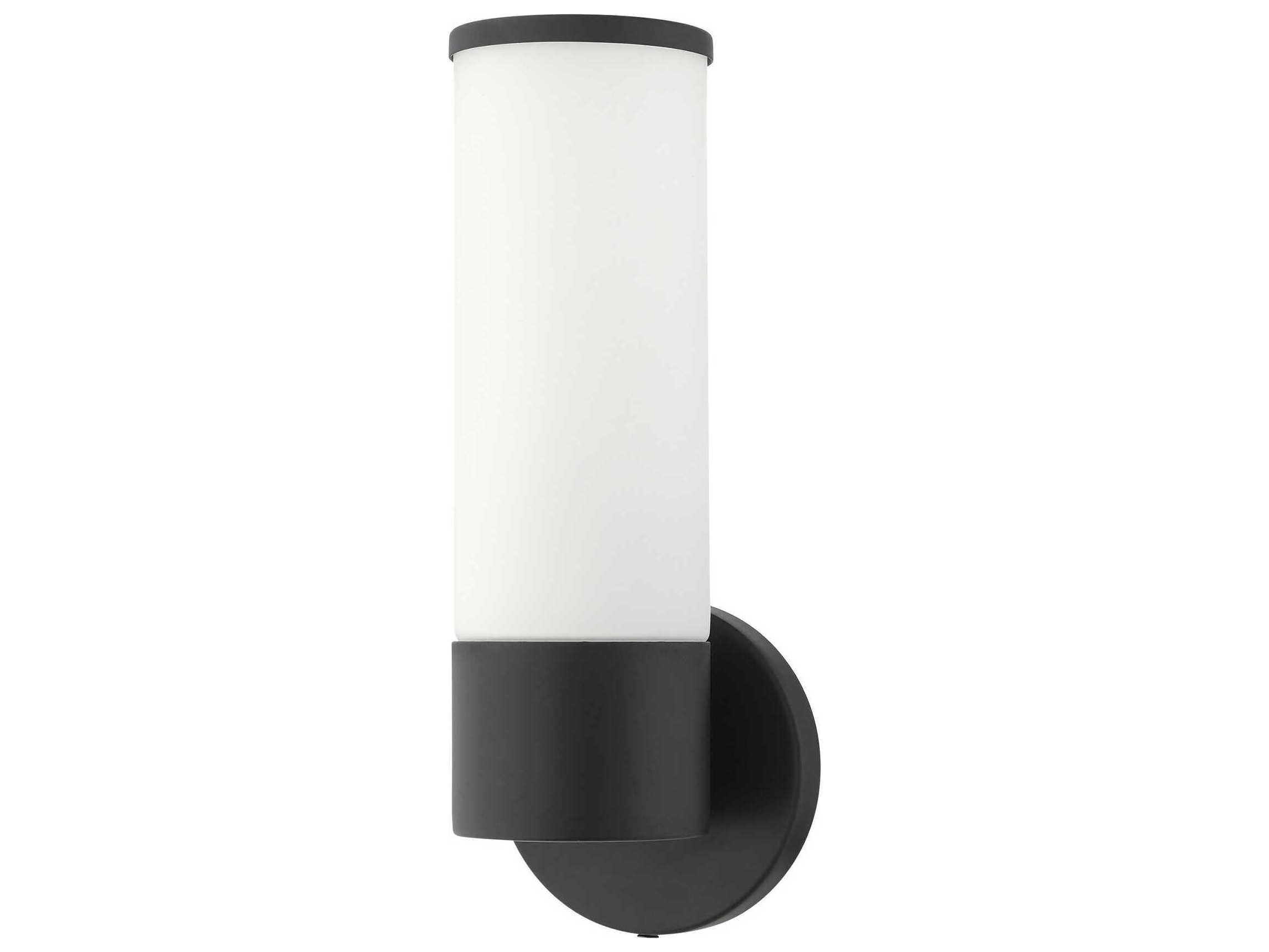 Livex Lighting Lindale 1-Light Black Glass Wall Sconce
