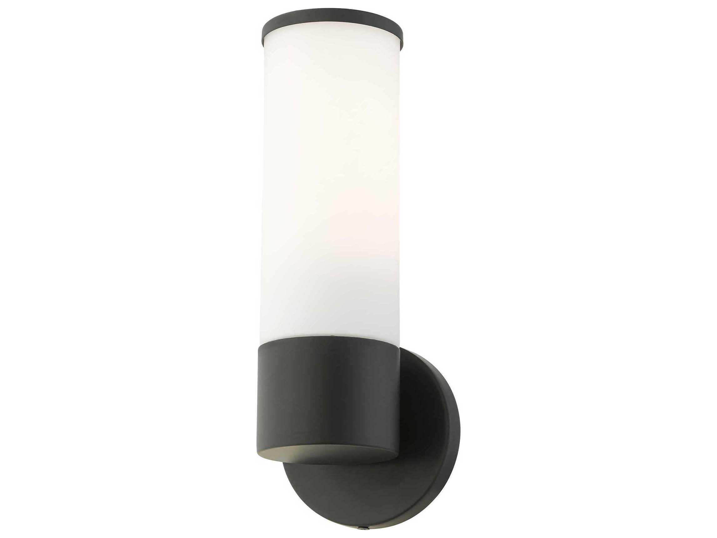 Livex Lighting Lindale 1-Light Black Glass Wall Sconce