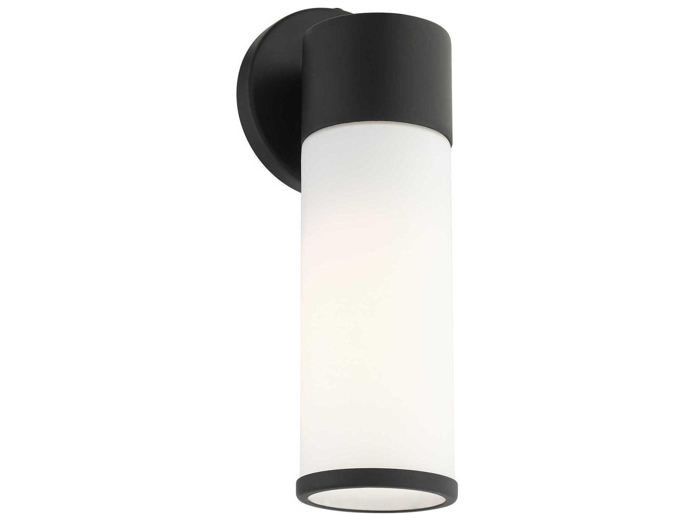 Livex Lighting Lindale 1-Light Black Glass Wall Sconce