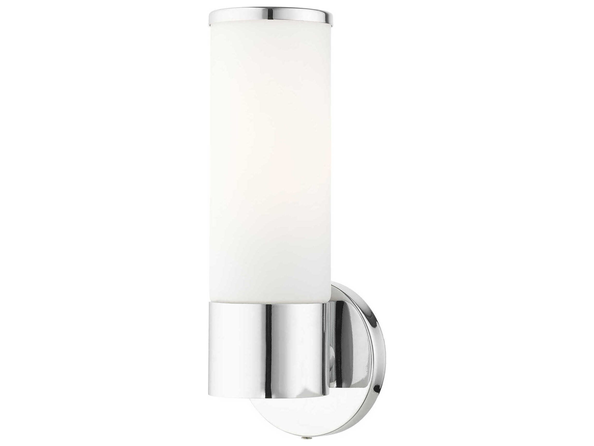 Livex Lighting Lindale 1-Light Polished Chrome Glass Wall Sconce