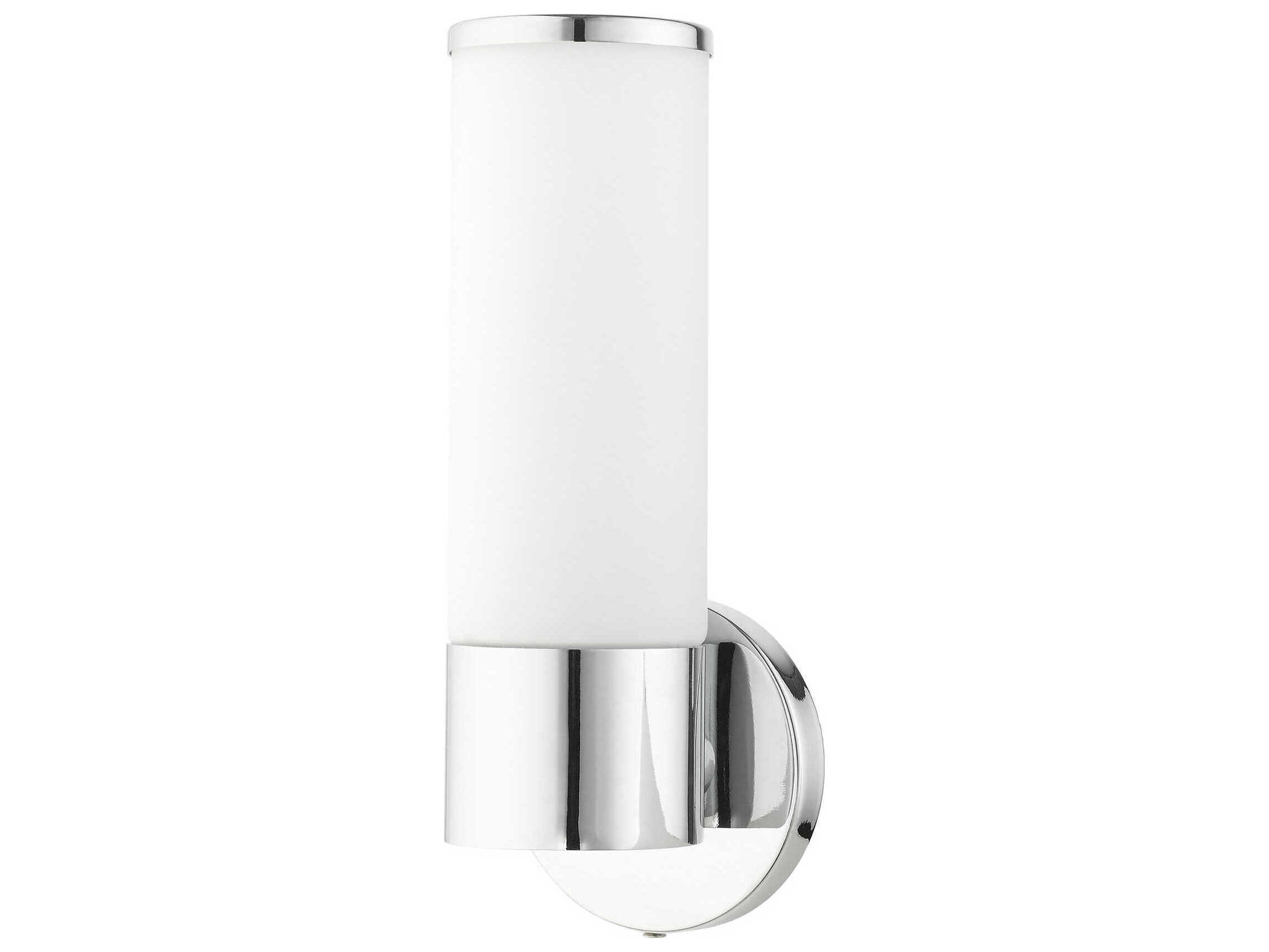 Livex Lighting Lindale 1-Light Polished Chrome Glass Wall Sconce