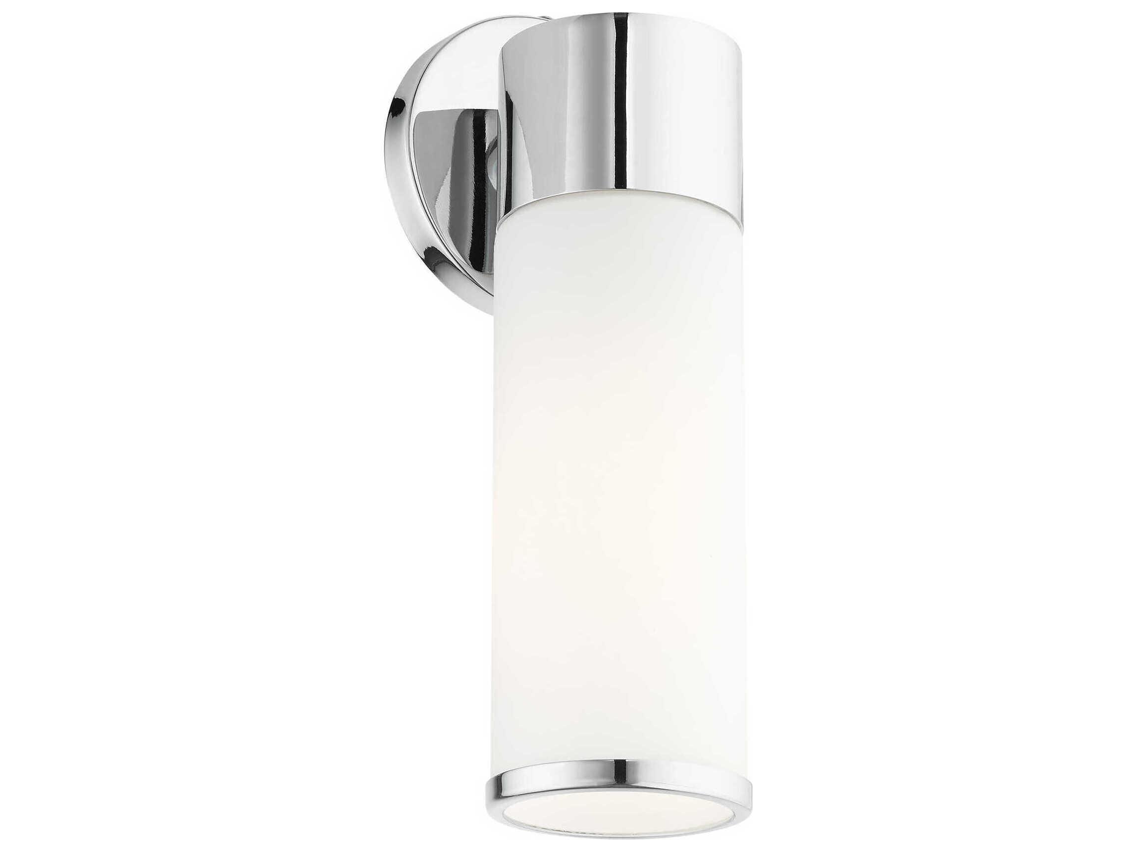 Livex Lighting Lindale 1-Light Polished Chrome Glass Wall Sconce