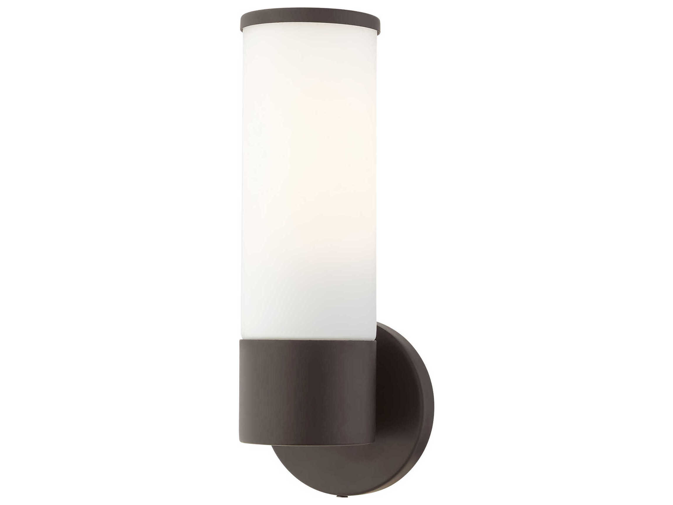Livex Lighting Lindale 1-Light Bronze Glass Wall Sconce
