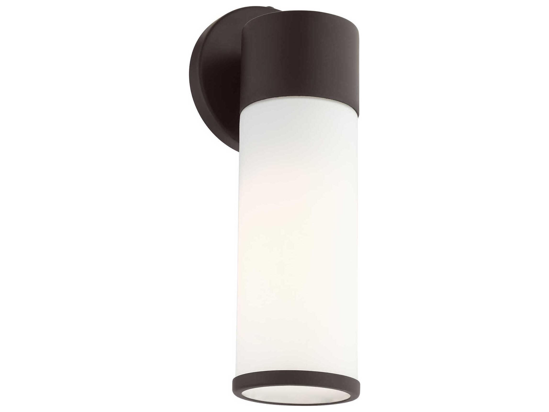 Livex Lighting Lindale 1-Light Bronze Glass Wall Sconce