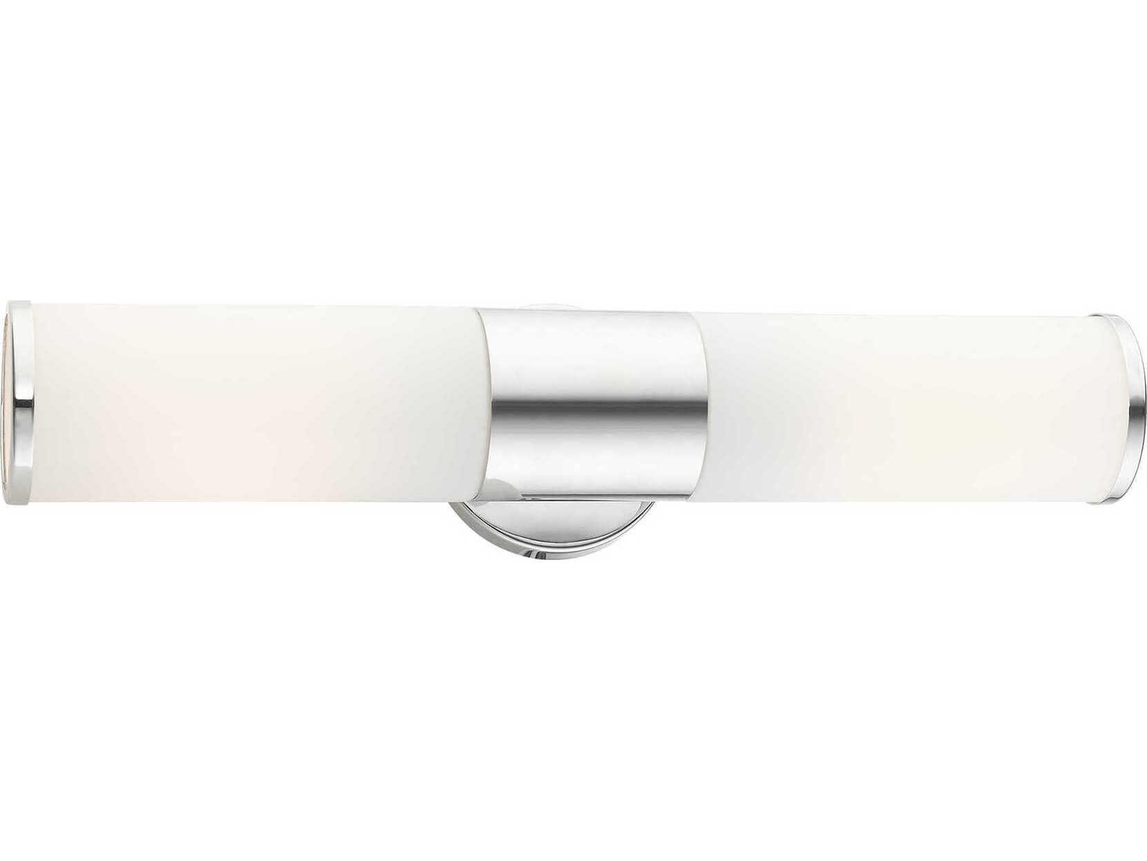 Livex Lighting Lindale 2-Light Polished Chrome Glass Vanity Light