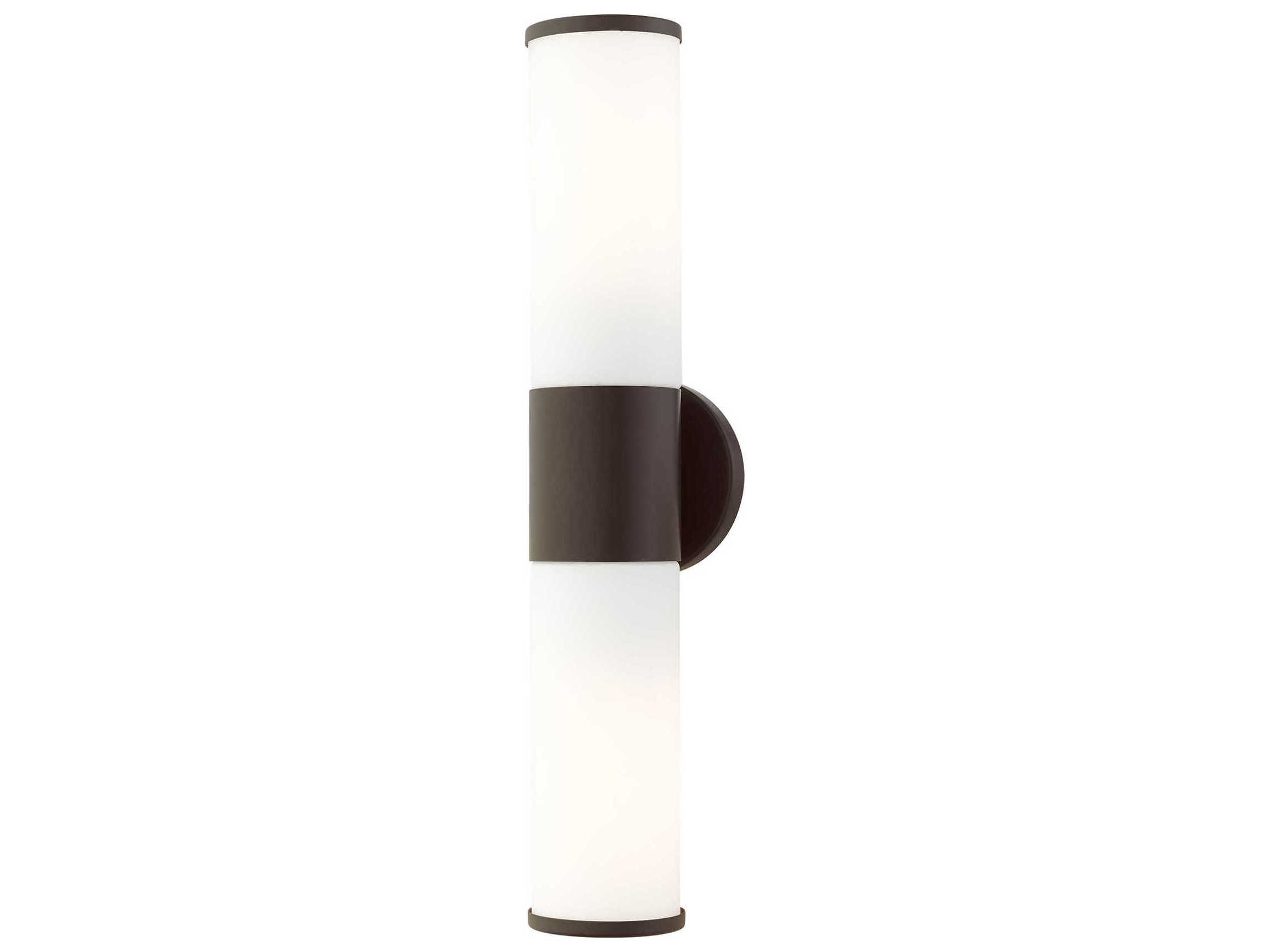 Livex Lighting Lindale 2-Light Bronze Glass Vanity Light