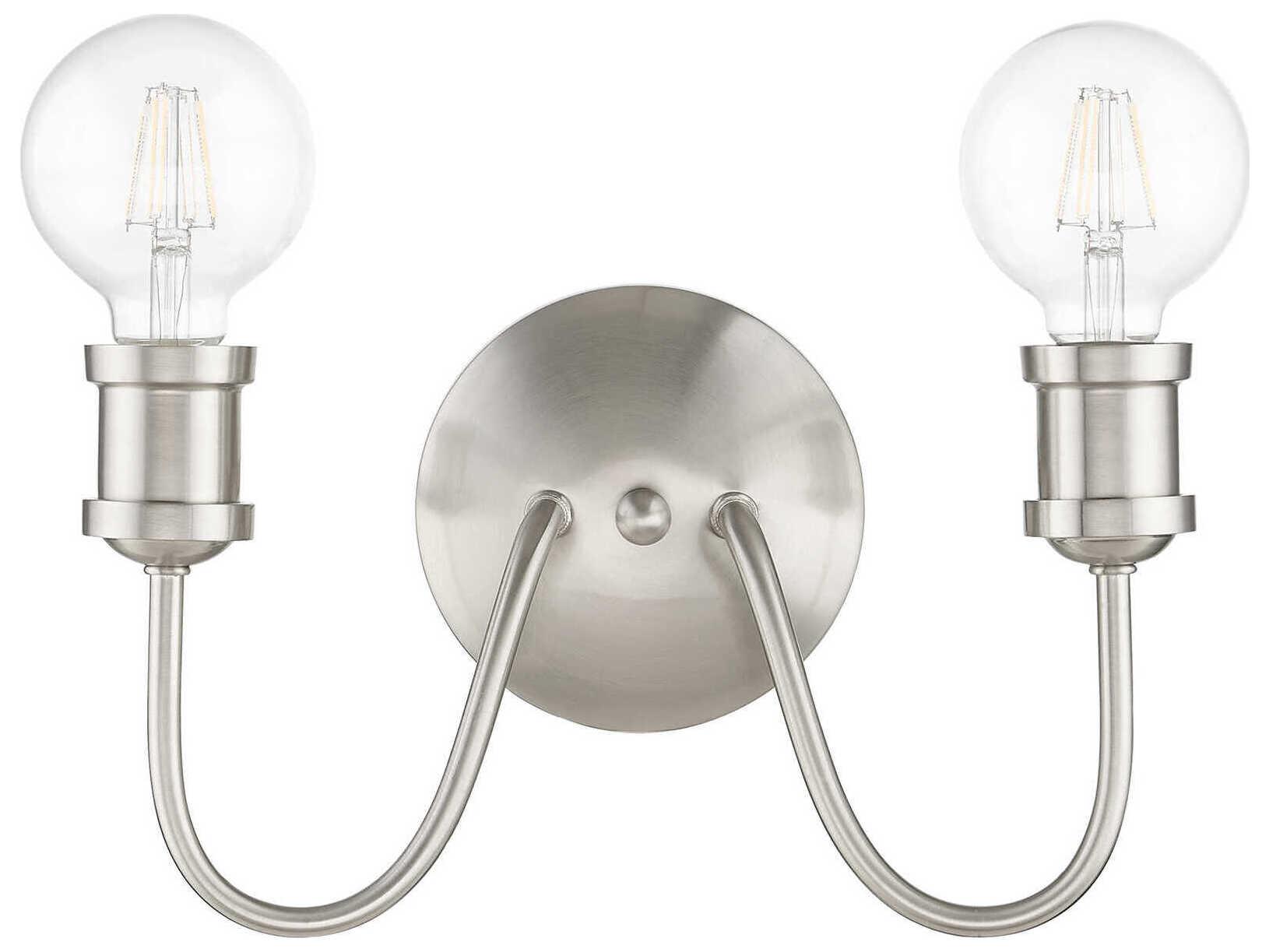 Livex Lighting Lansdale 2-Light Brushed Nickel Vanity Light