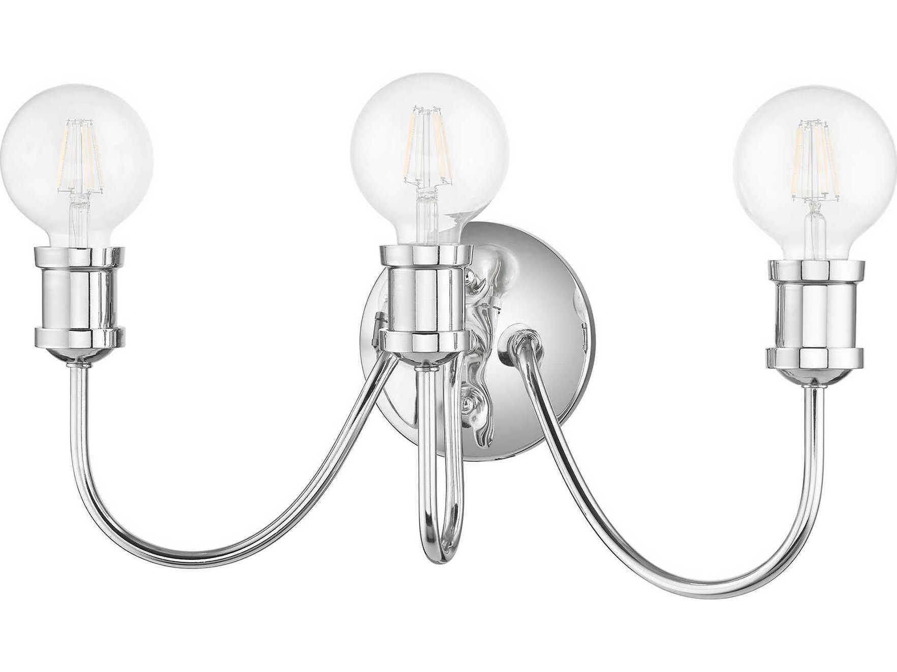 Livex Lighting Lansdale 3-Light Polished Chrome Vanity Light