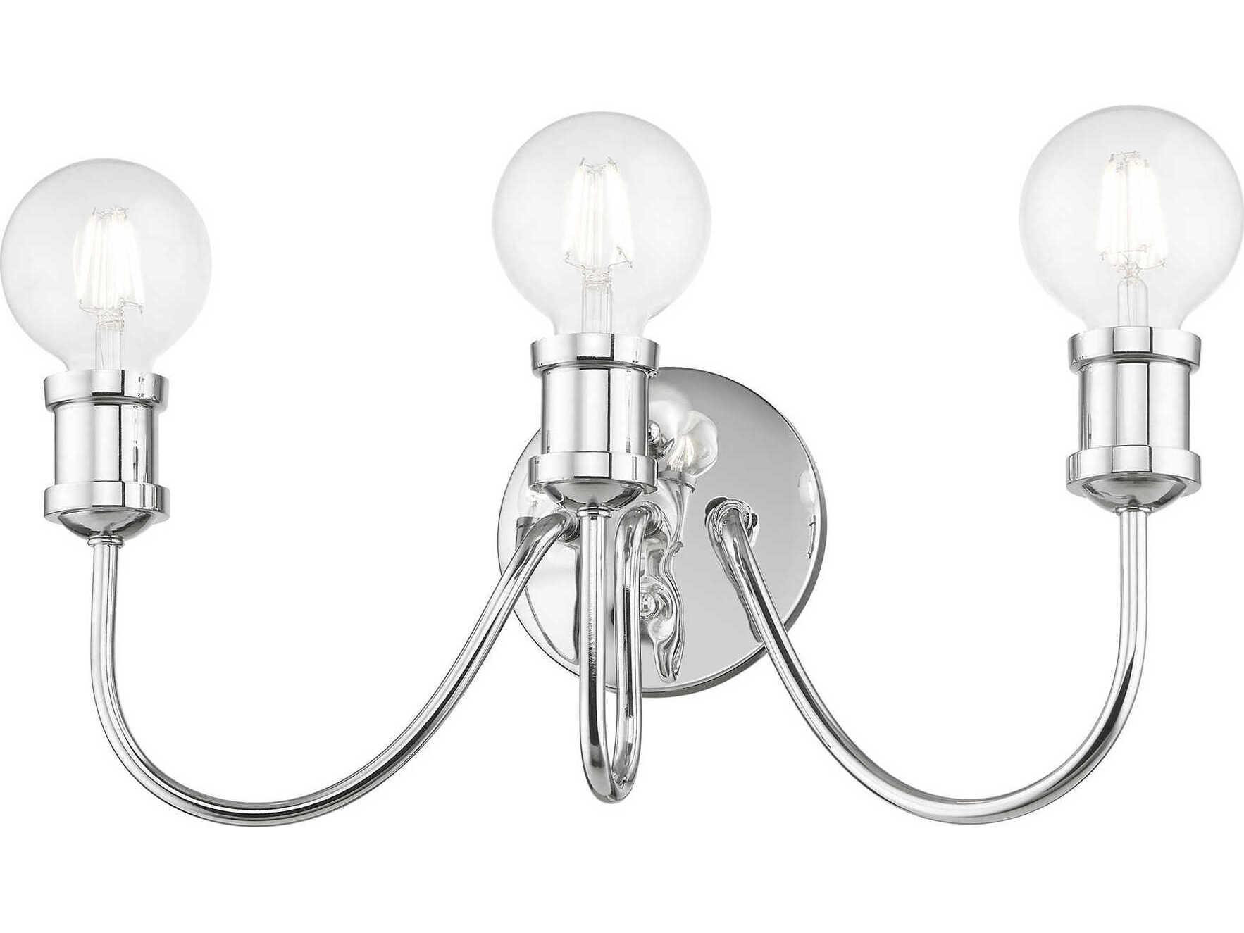 Livex Lighting Lansdale 3-Light Polished Chrome Vanity Light