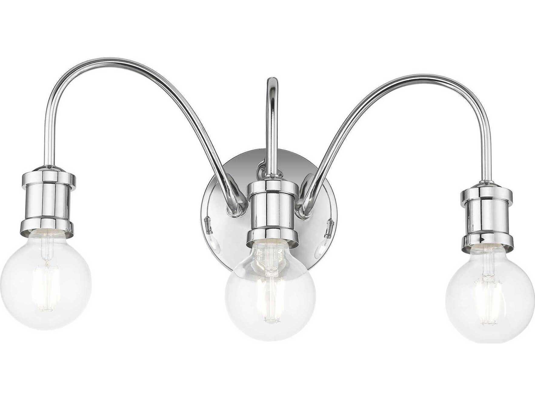Livex Lighting Lansdale 3-Light Polished Chrome Vanity Light