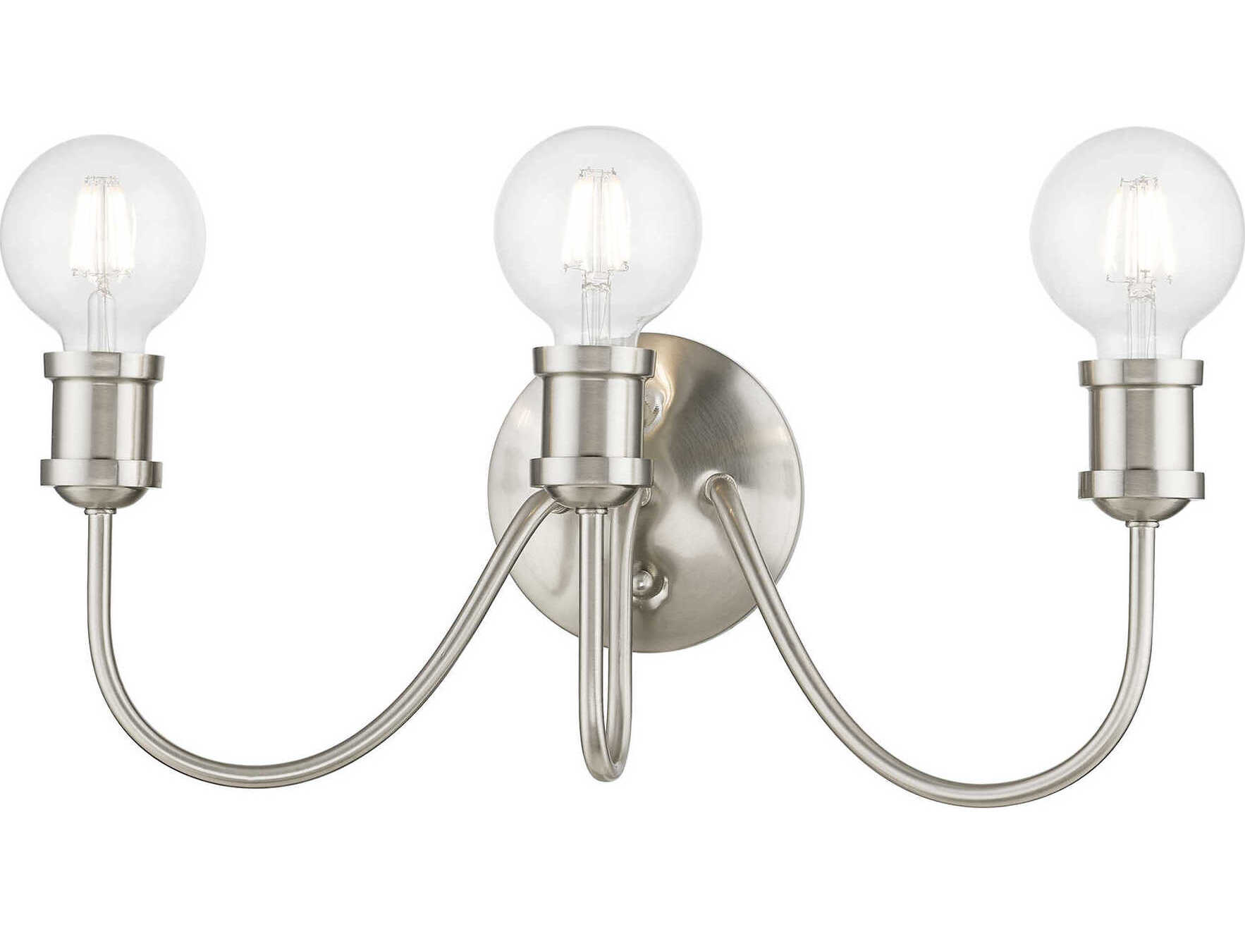 Livex Lighting Lansdale 3-Light Brushed Nickel Vanity Light