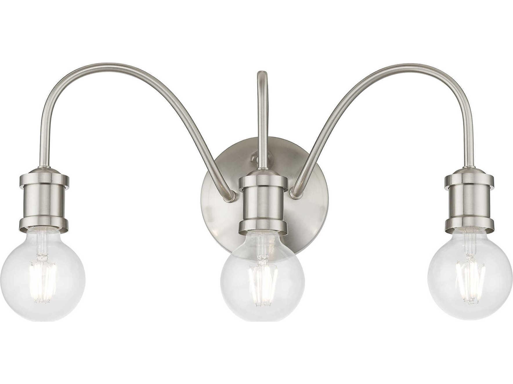 Livex Lighting Lansdale 3-Light Brushed Nickel Vanity Light