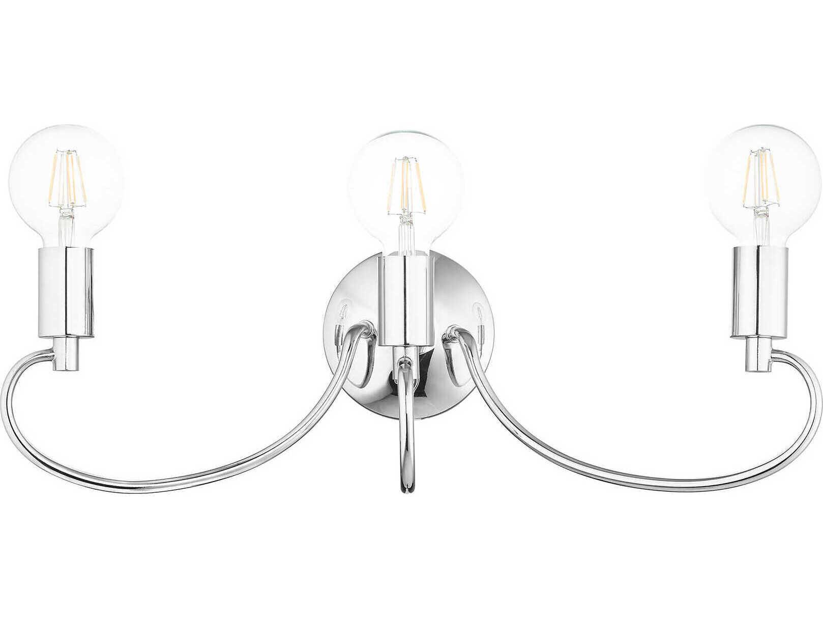 Livex Lighting Bari 3-Light Polished Chrome Vanity Light