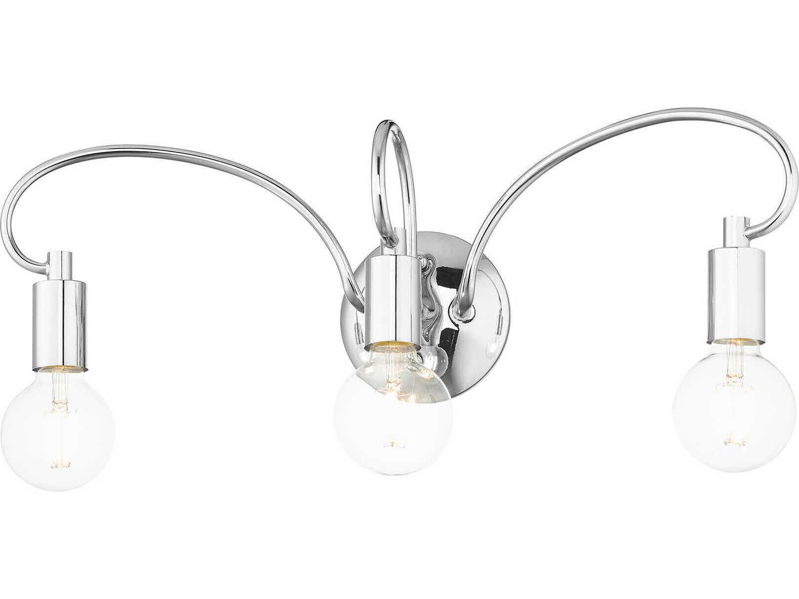 Livex Lighting Bari 3-Light Polished Chrome Vanity Light