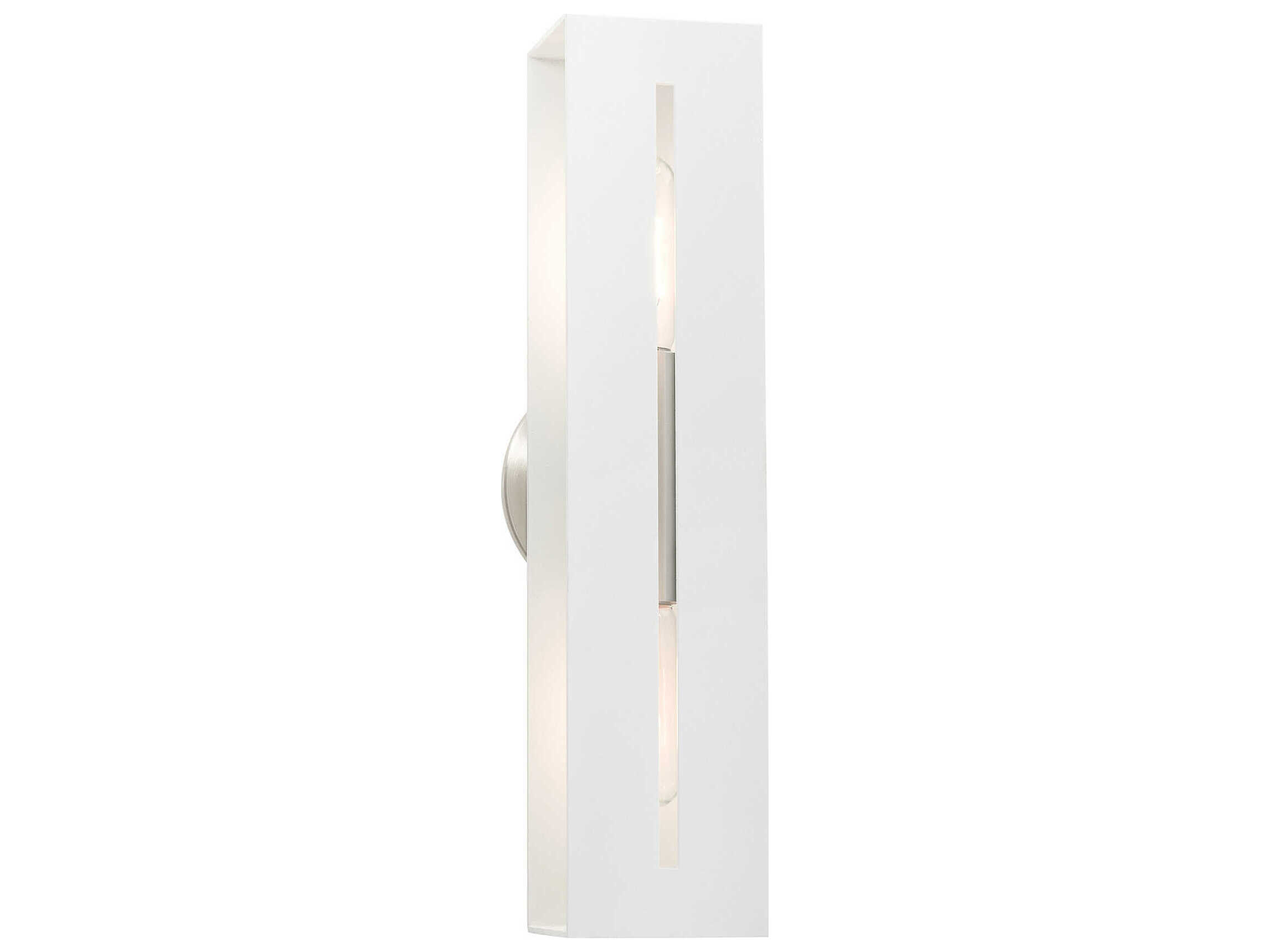 Livex Lighting Soma 2-Light Textured White Brushed Nickel Vanity Light