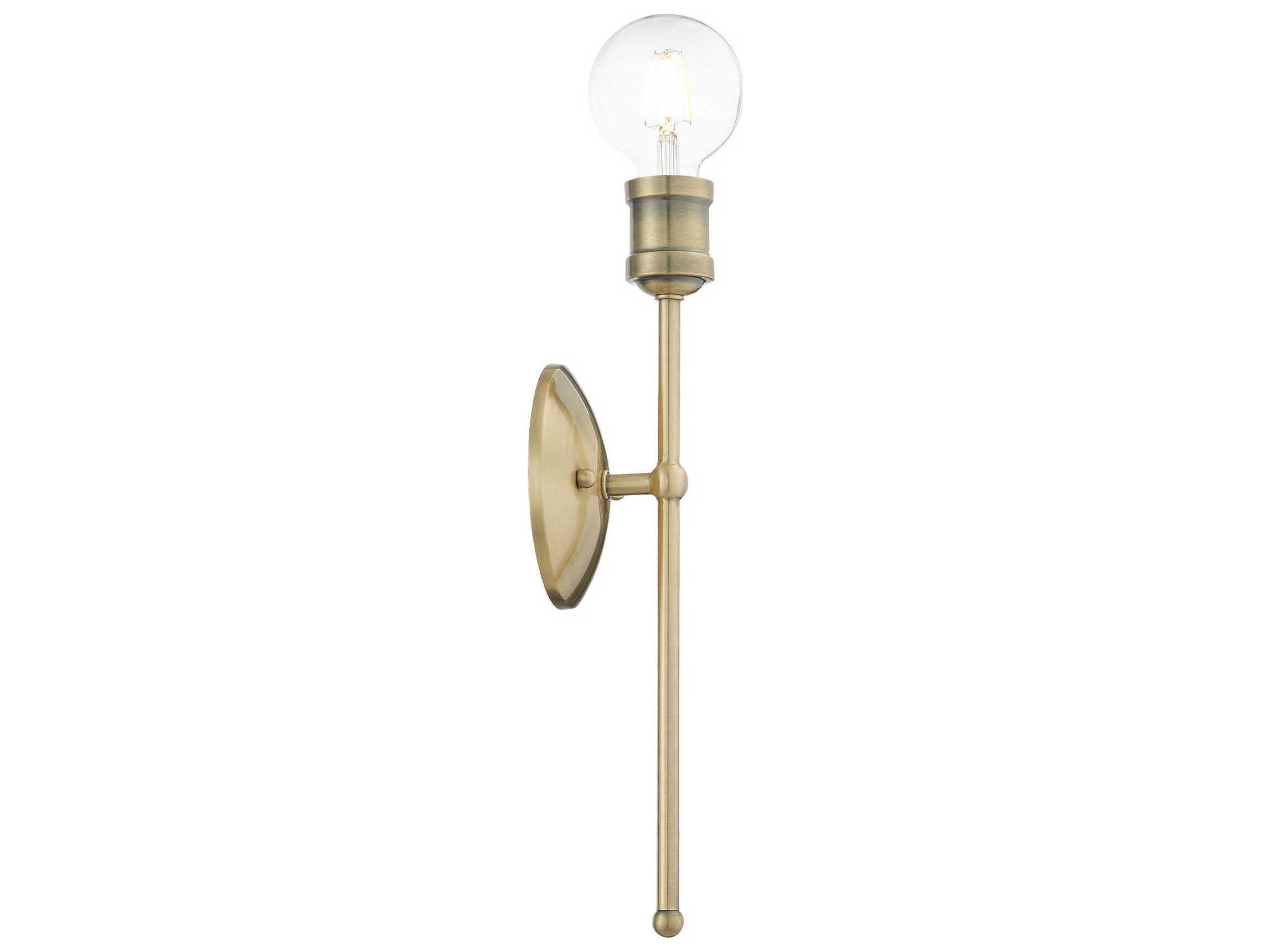 Livex Lighting Lansdale 1-Light Antique Brass Wall Sconce