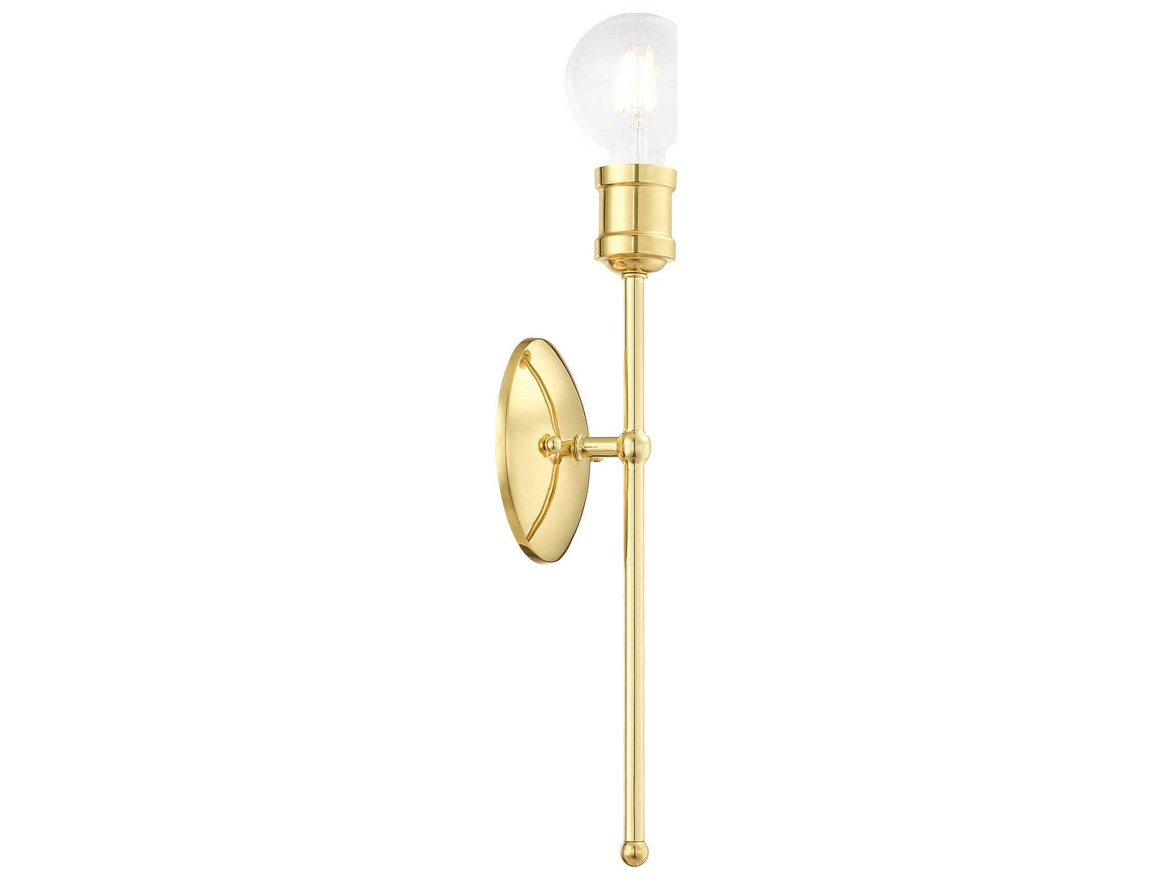 Livex Lighting Lansdale 1-Light Polished Brass Wall Sconce