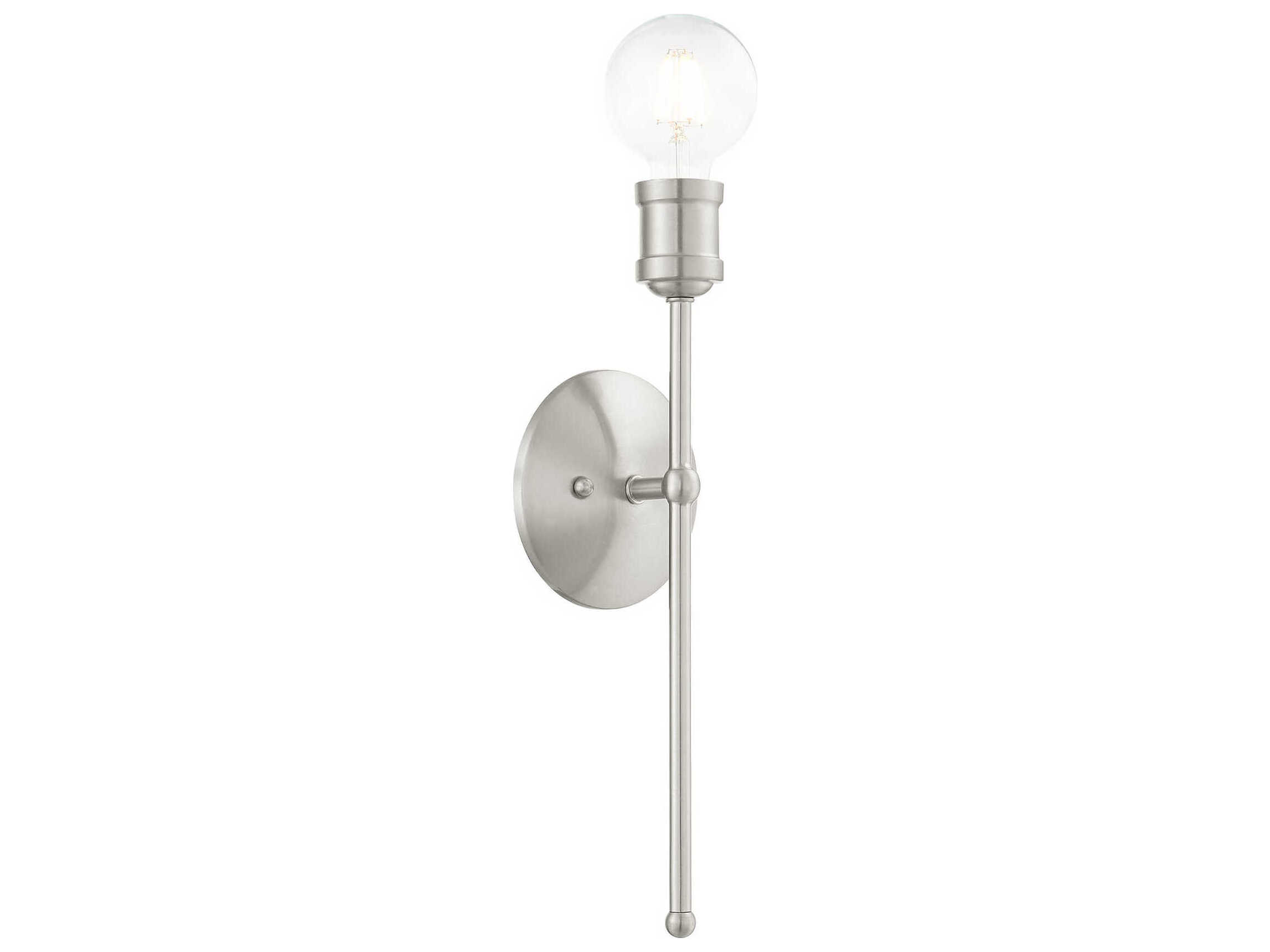 Livex Lighting Lansdale 1-Light Brushed Nickel Wall Sconce