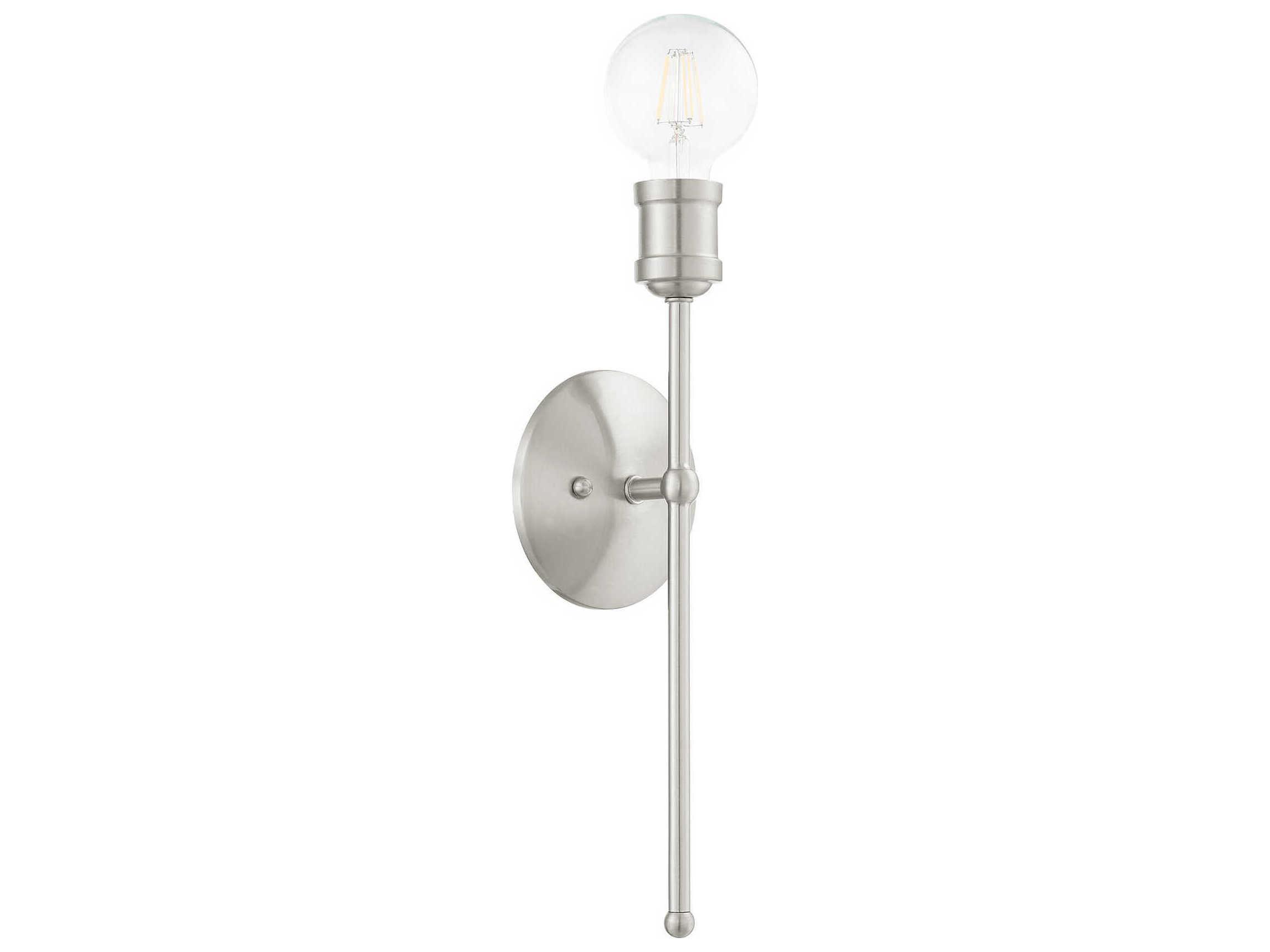 Livex Lighting Lansdale 1-Light Brushed Nickel Wall Sconce