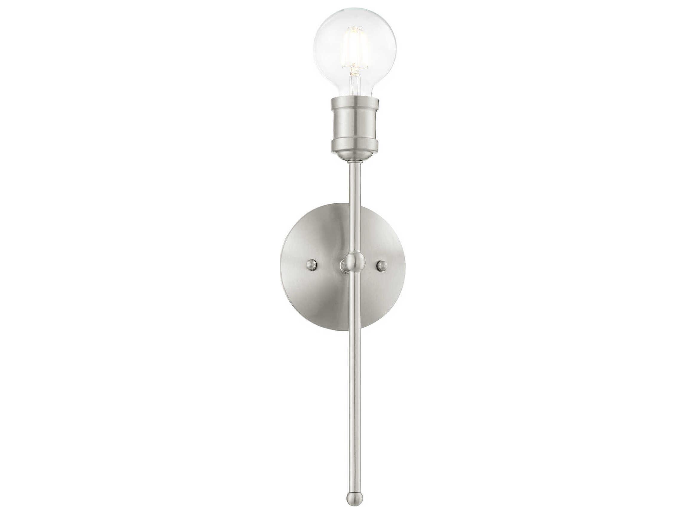 Livex Lighting Lansdale 1-Light Brushed Nickel Wall Sconce