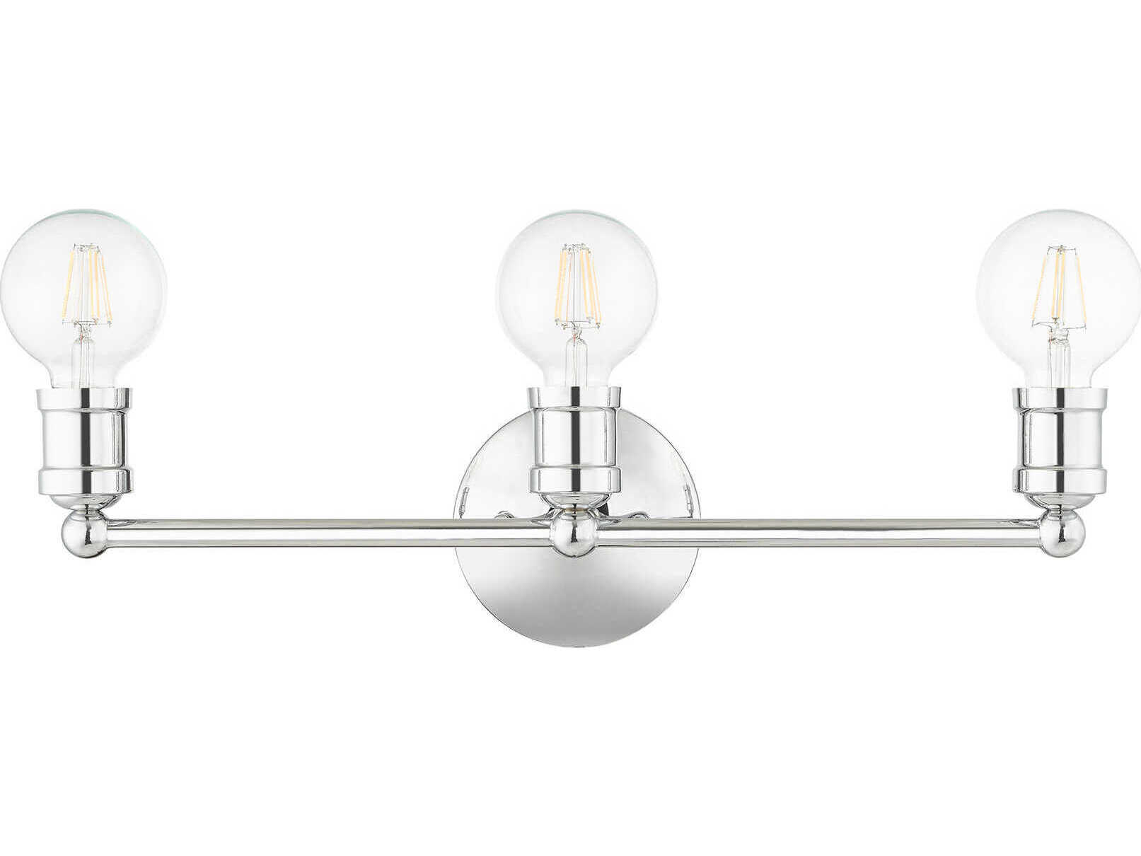 Livex Lighting Lansdale 3-Light Polished Chrome Vanity Light