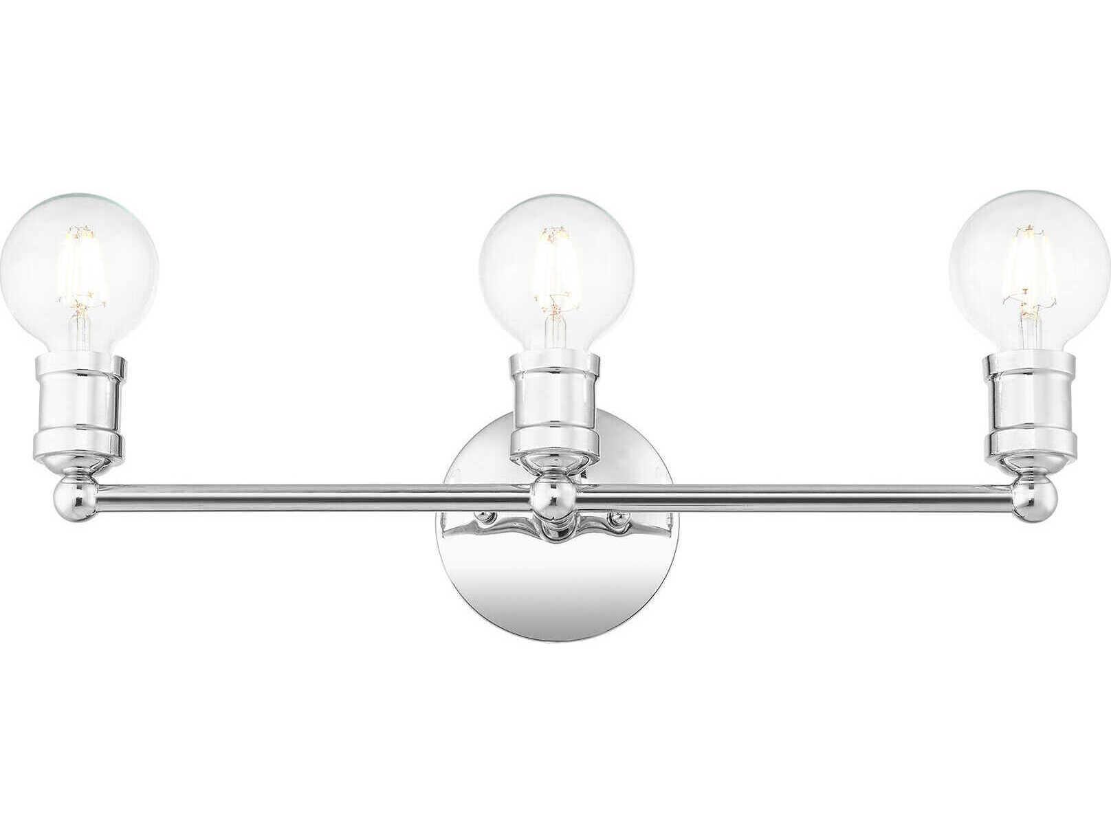 Livex Lighting Lansdale 3-Light Polished Chrome Vanity Light