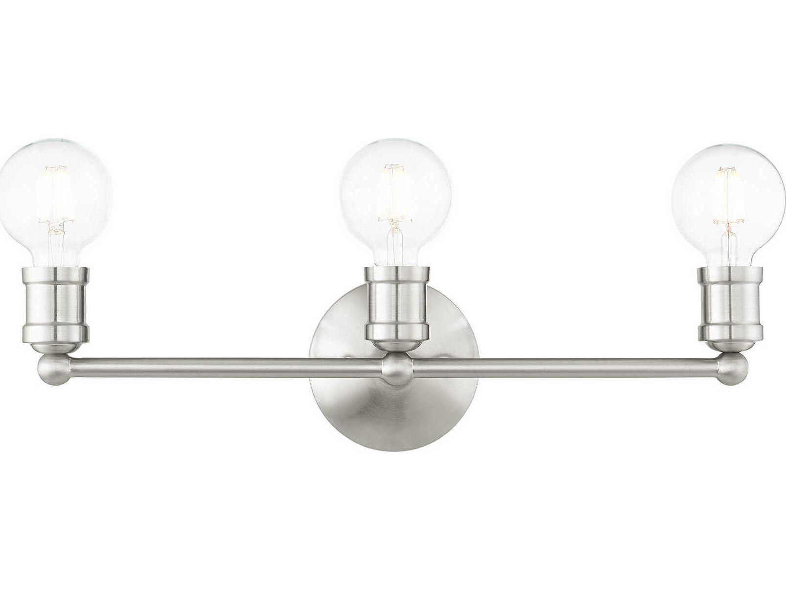 Livex Lighting Lansdale 3-Light Brushed Nickel Vanity Light