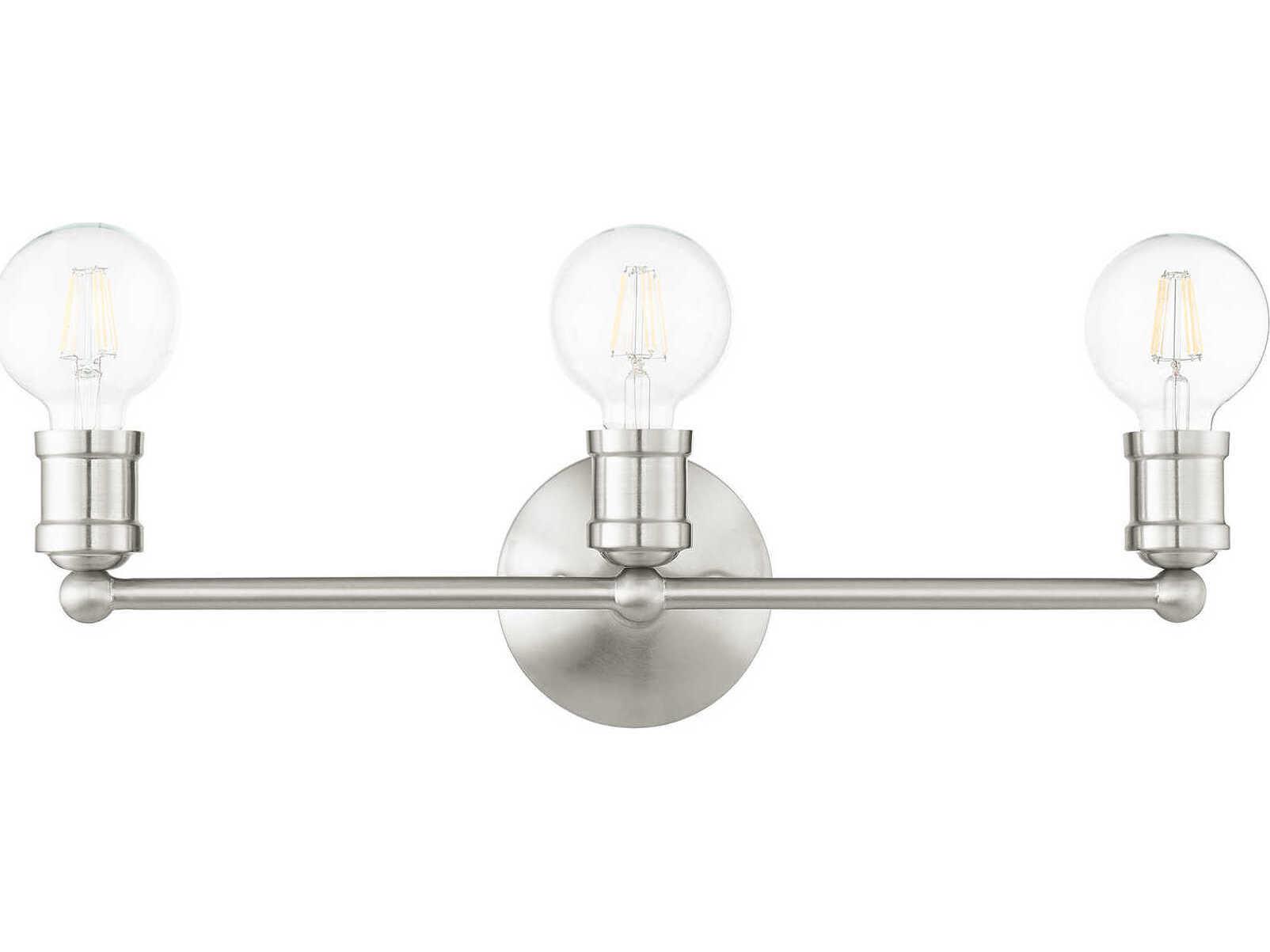 Livex Lighting Lansdale 3-Light Brushed Nickel Vanity Light