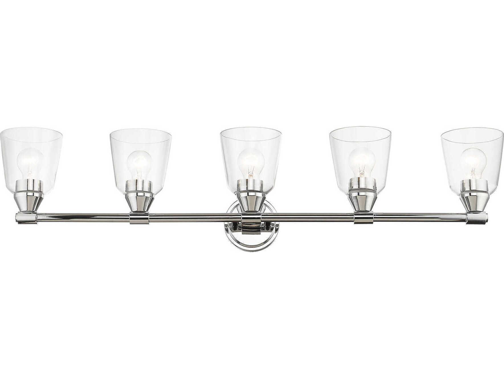 Livex Lighting Catania 5-Light Polished Chrome Glass Vanity Light