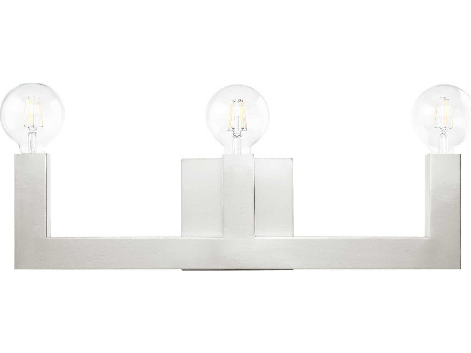 Livex Lighting Solna 3-Light Brushed Nickel Vanity Light