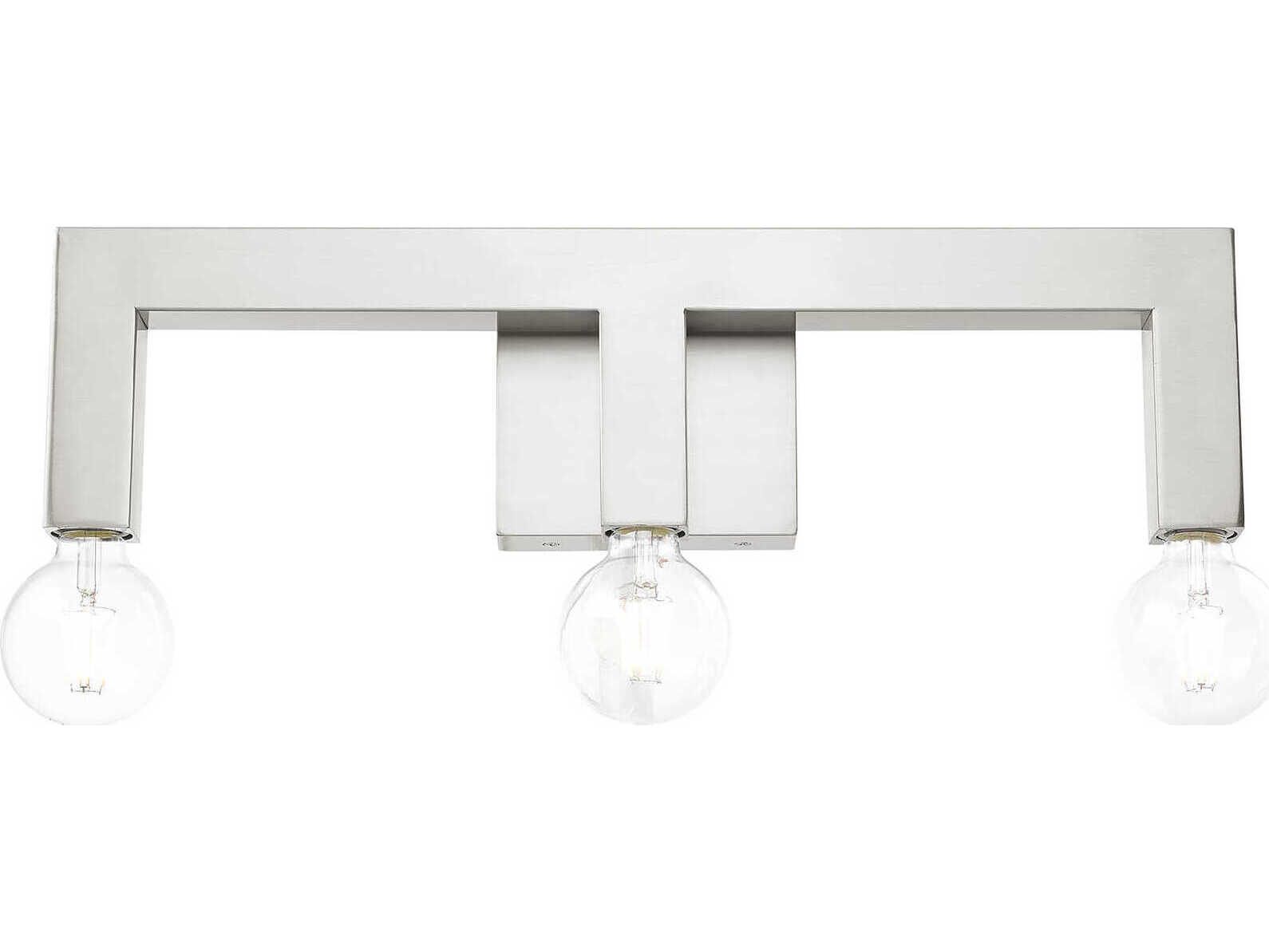 Livex Lighting Solna 3-Light Brushed Nickel Vanity Light