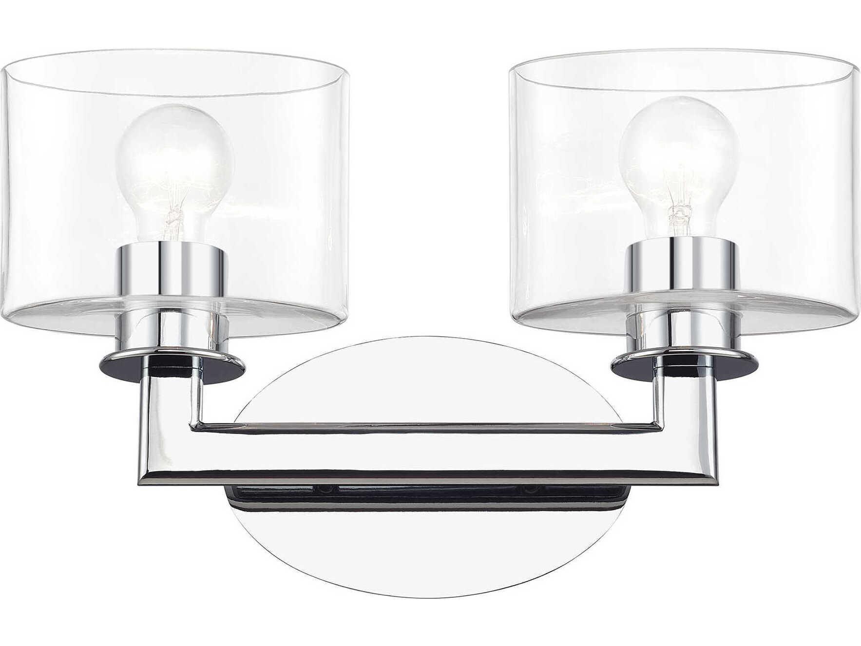 Livex Lighting Bernardino 2-Light Polished Chrome Vanity Light