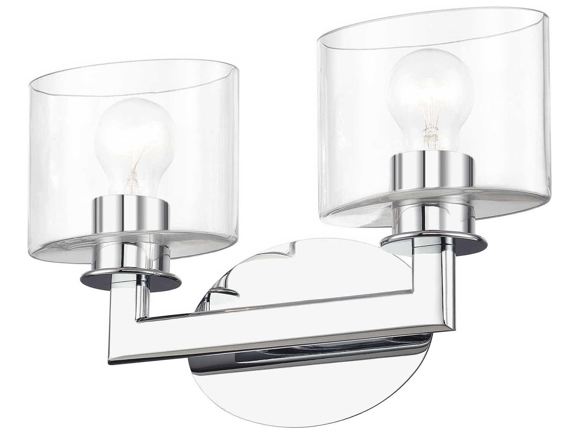 Livex Lighting Bernardino 2-Light Polished Chrome Vanity Light