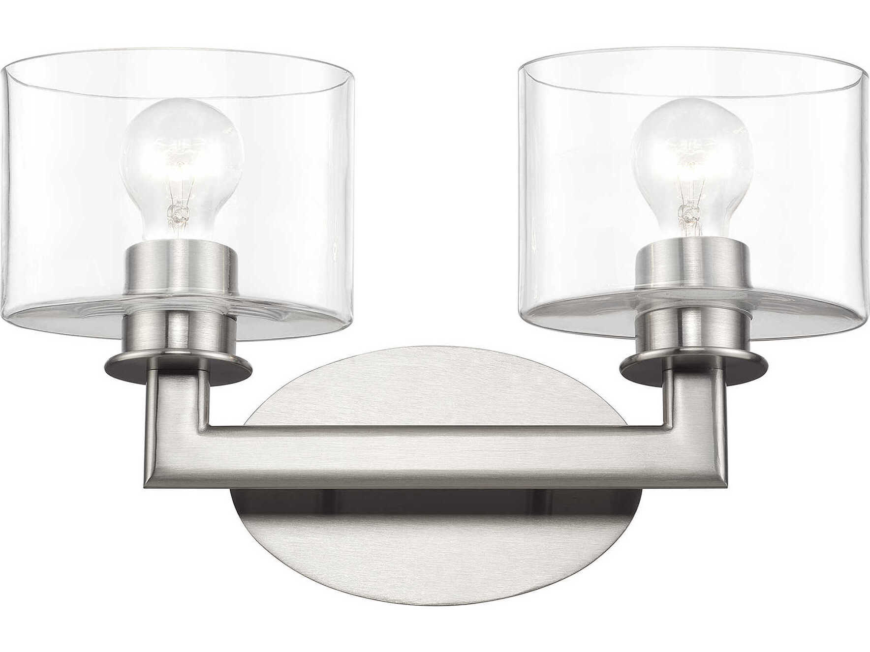 Livex Lighting Bernardino 2-Light Brushed Nickel Vanity Light
