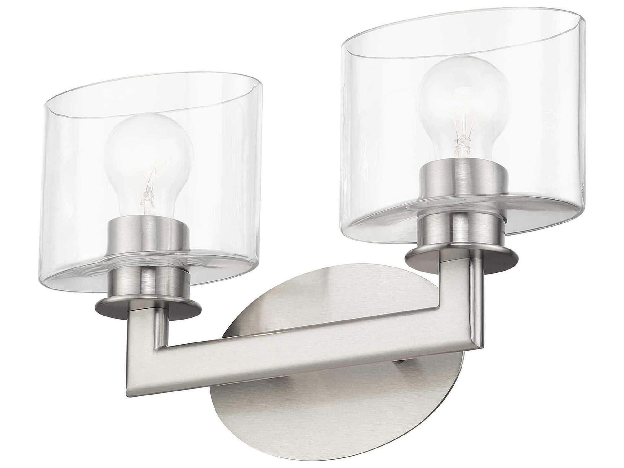 Livex Lighting Bernardino 2-Light Brushed Nickel Vanity Light