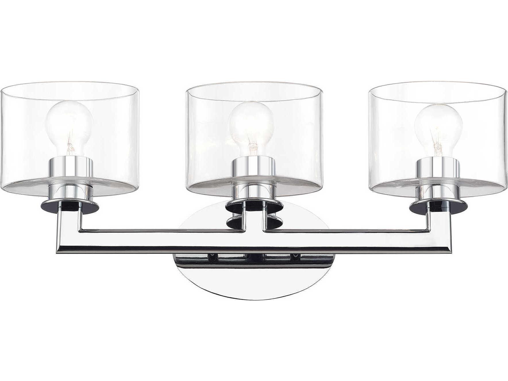 Livex Lighting Bernardino 3-Light Polished Chrome Vanity Light