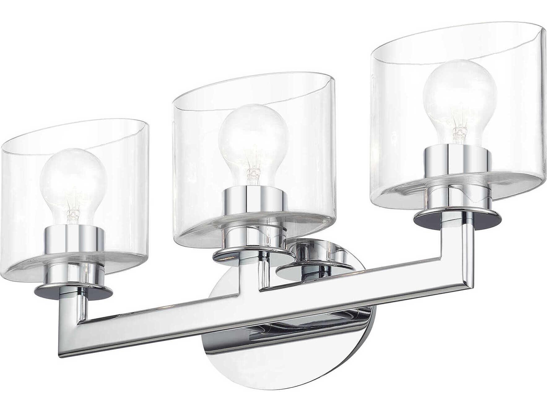 Livex Lighting Bernardino 3-Light Polished Chrome Vanity Light