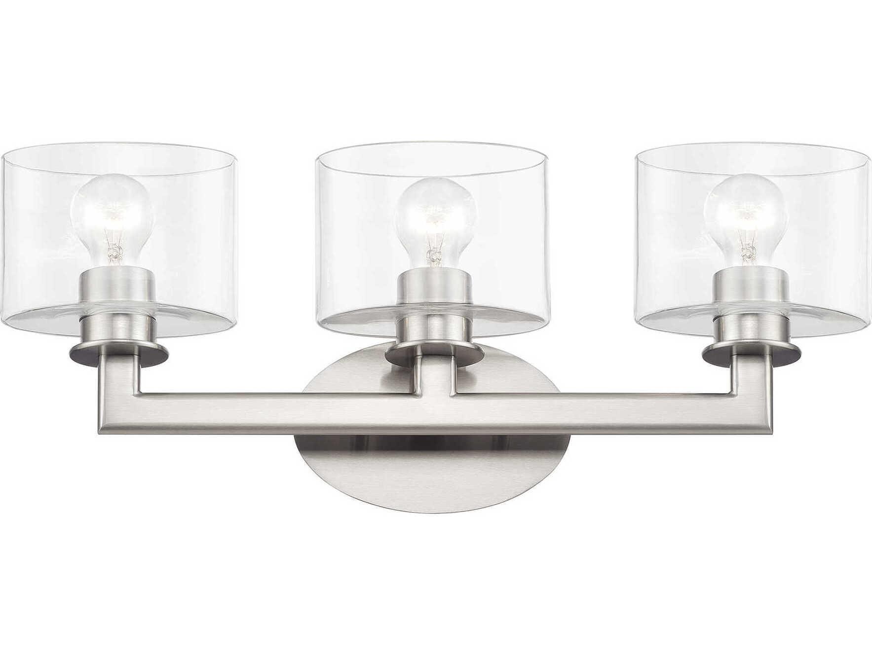 Livex Lighting Bernardino 3-Light Brushed Nickel Vanity Light